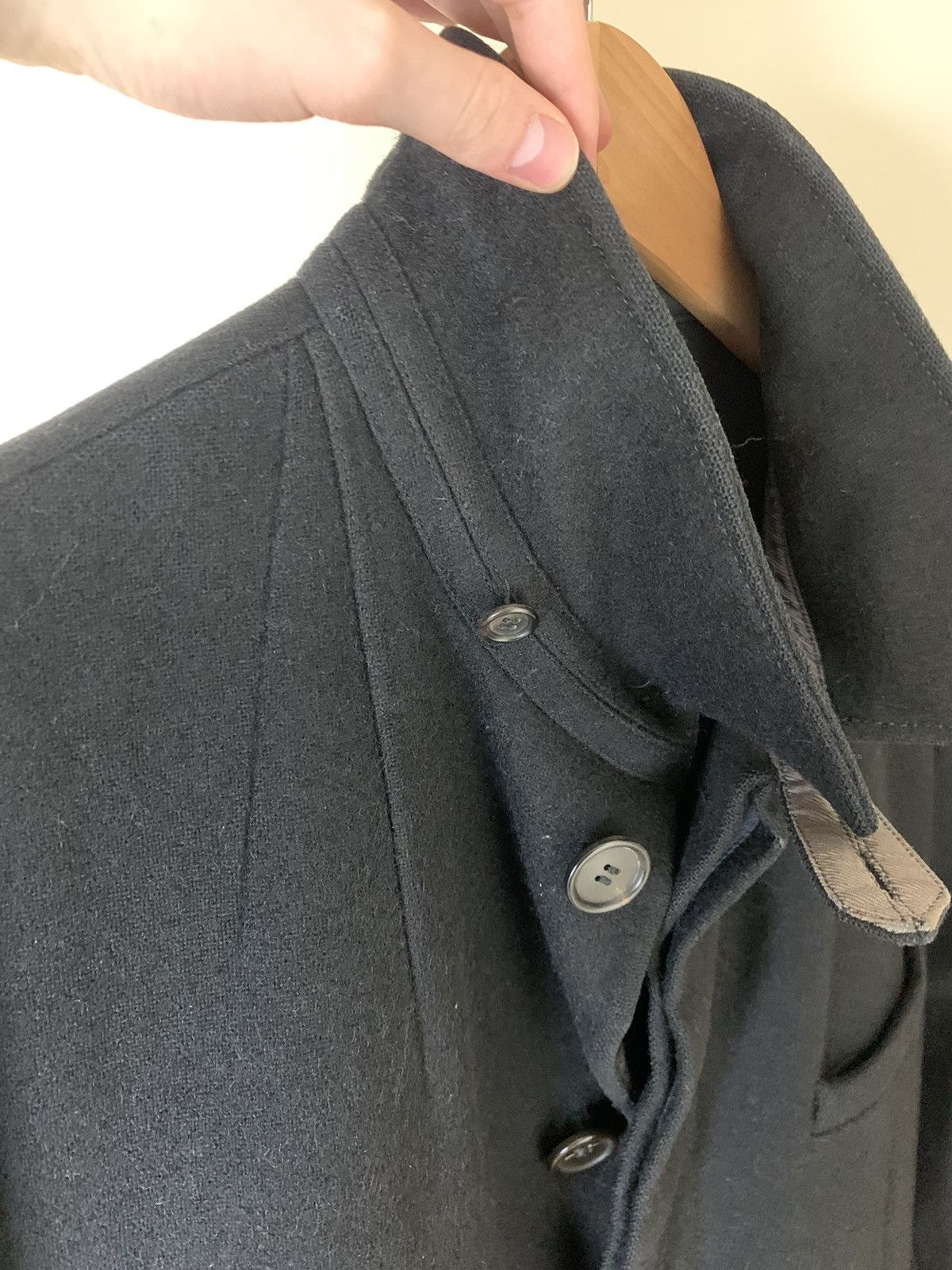 Dior × Hedi Slimane Dior Homme AW03 "Luster" Heavy Black Coat Size US M / EU 48-50 / 2 - 14 Thumbnail