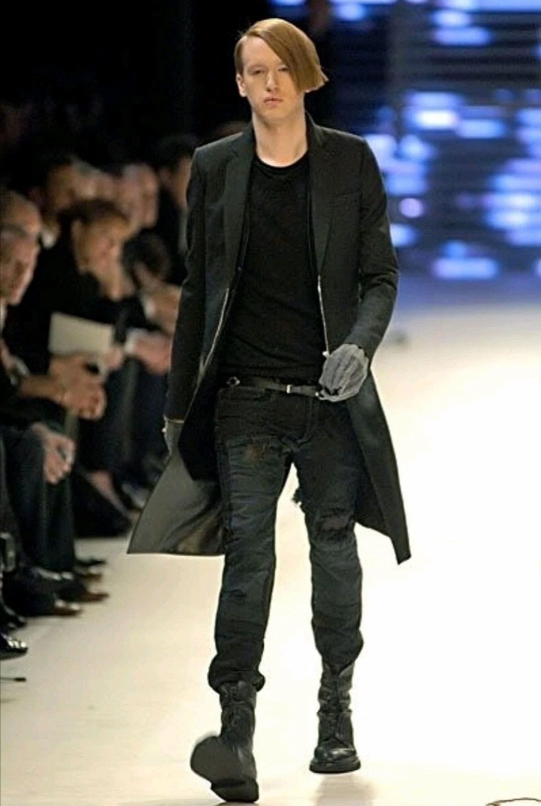 07AW Dior Homme パッチワーク スタート ブラック デニム 28 ディオールDIOR HOMME 07AWパッチワーク デニムパンツ28 エディ