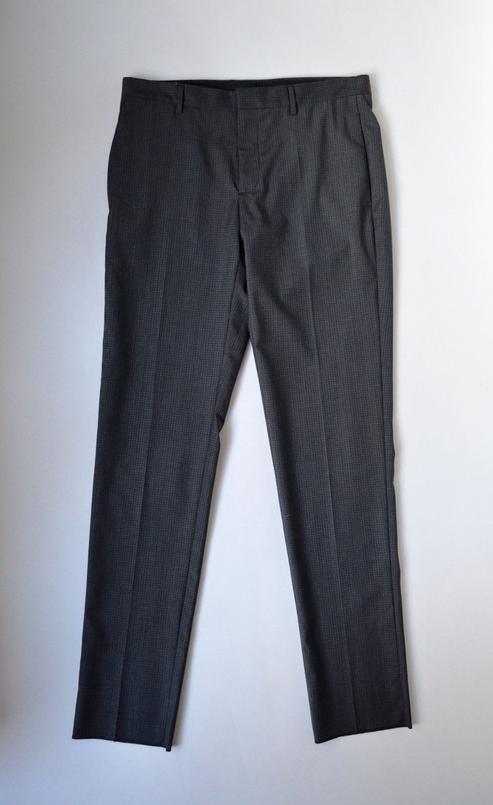 image of Maison Margiela A/w 17 Check Wool Trousers in Black/Gray, Men's (Size 32)