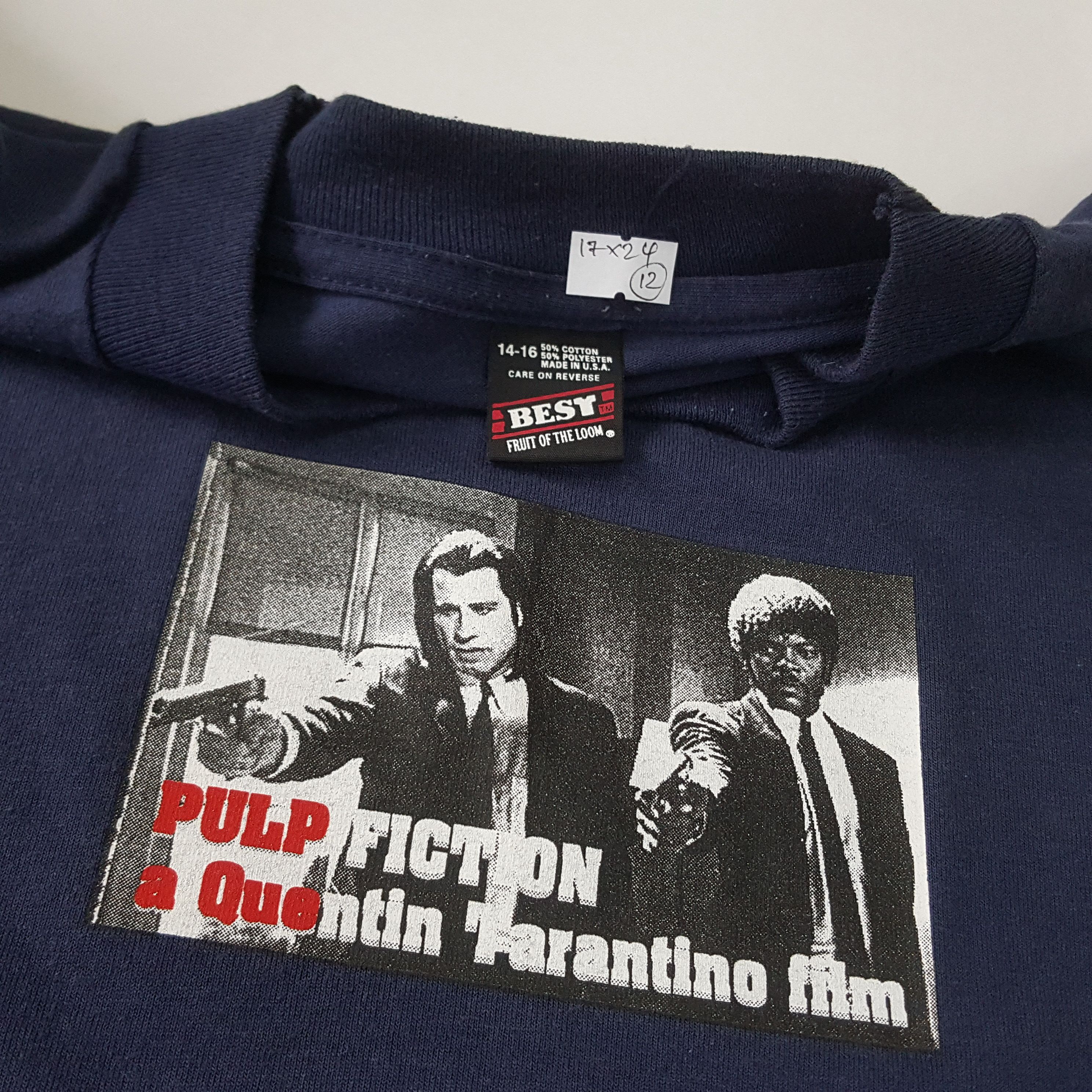 Vintage Vintage 90's Pulp Fiction Film by Quentin Tarantino t-shirt Size US S / EU 44-46 / 1 - 2 Thumbnail