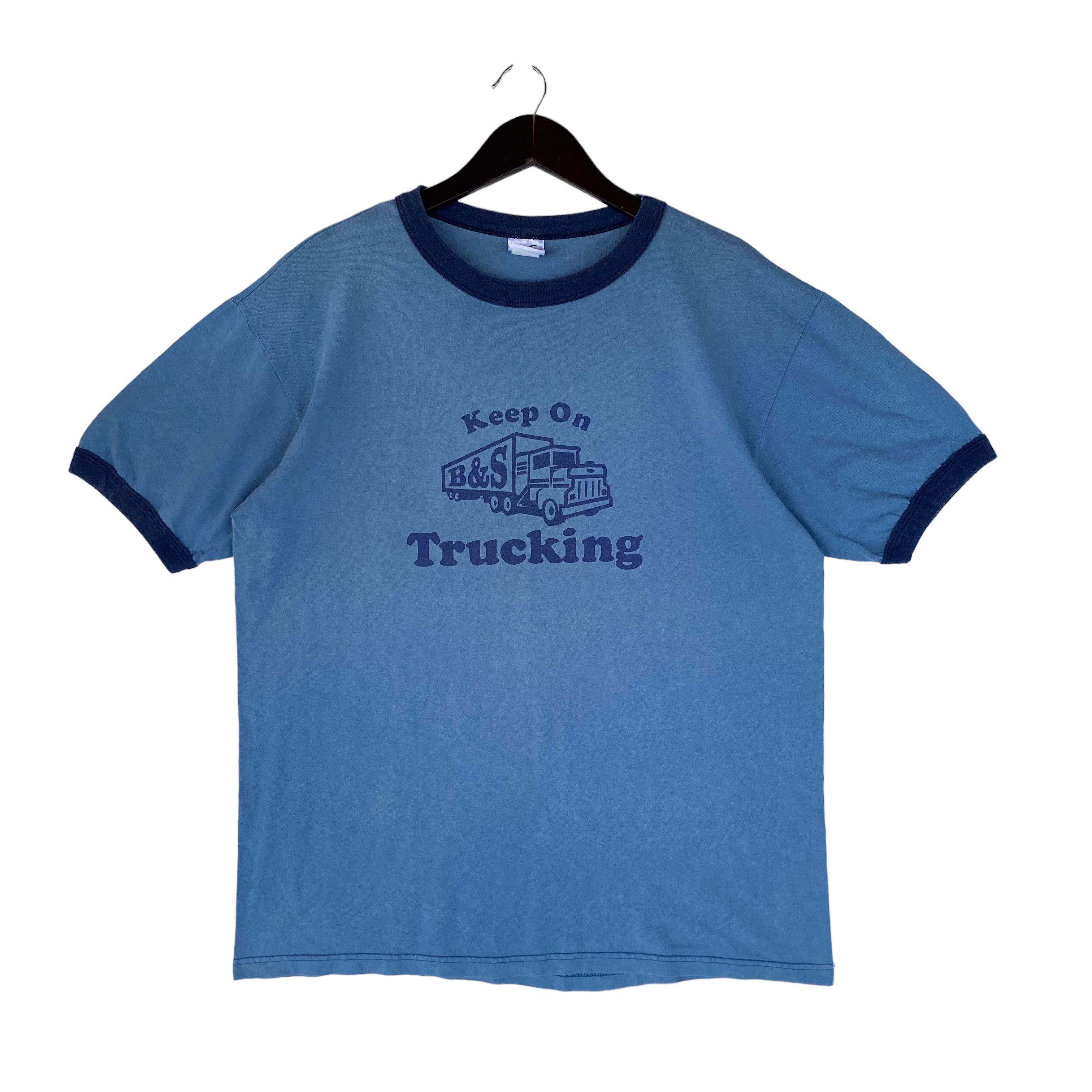 image of Band Tees x Rock T Shirt VTG Belle And Sebastian Keep On Trucking Indie Band Shirt in Blue (Size La