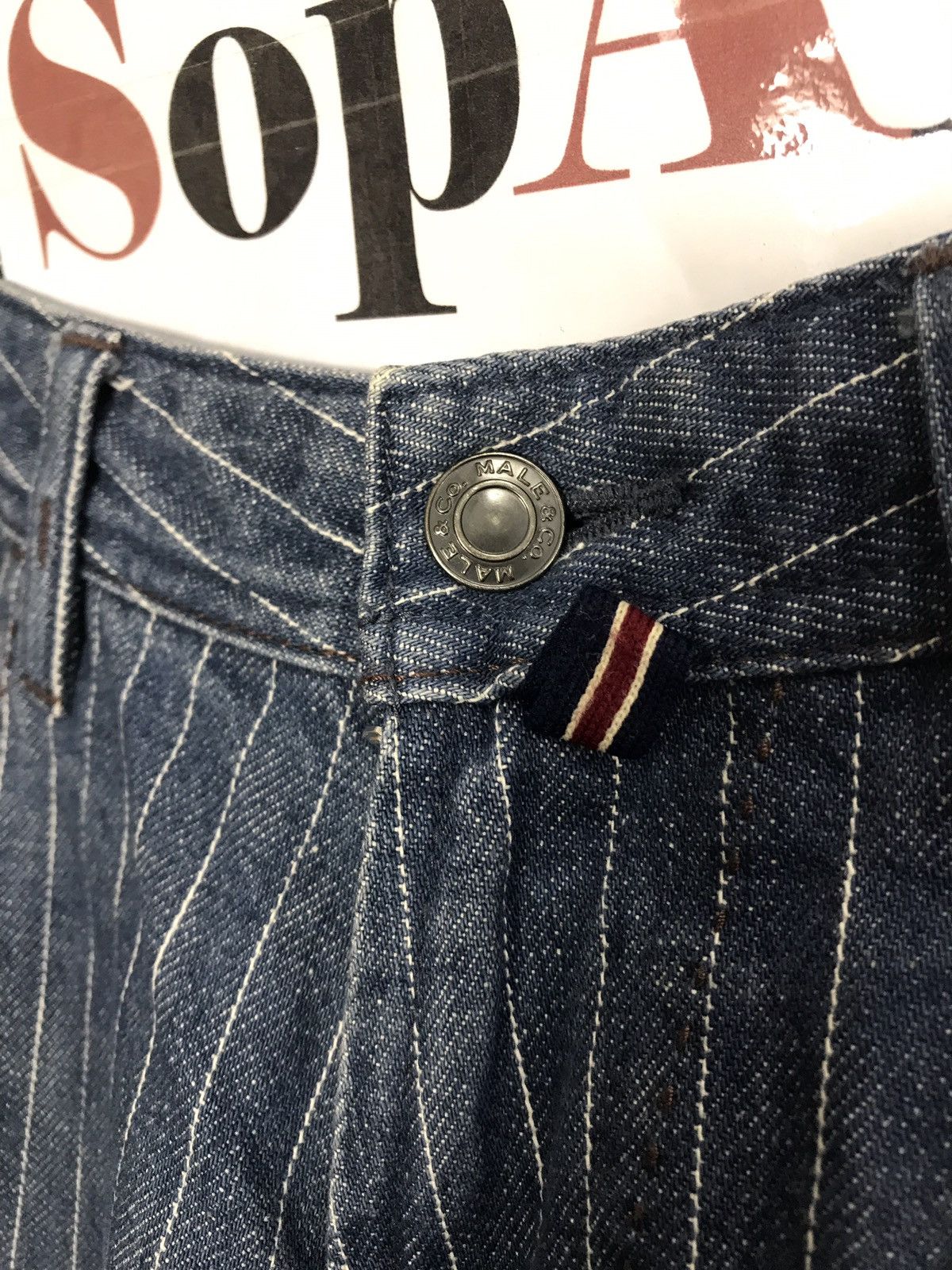 Japanese Brand Rare Stripe Male & Co Simple Denim Japan Size US 33 - 5 Thumbnail