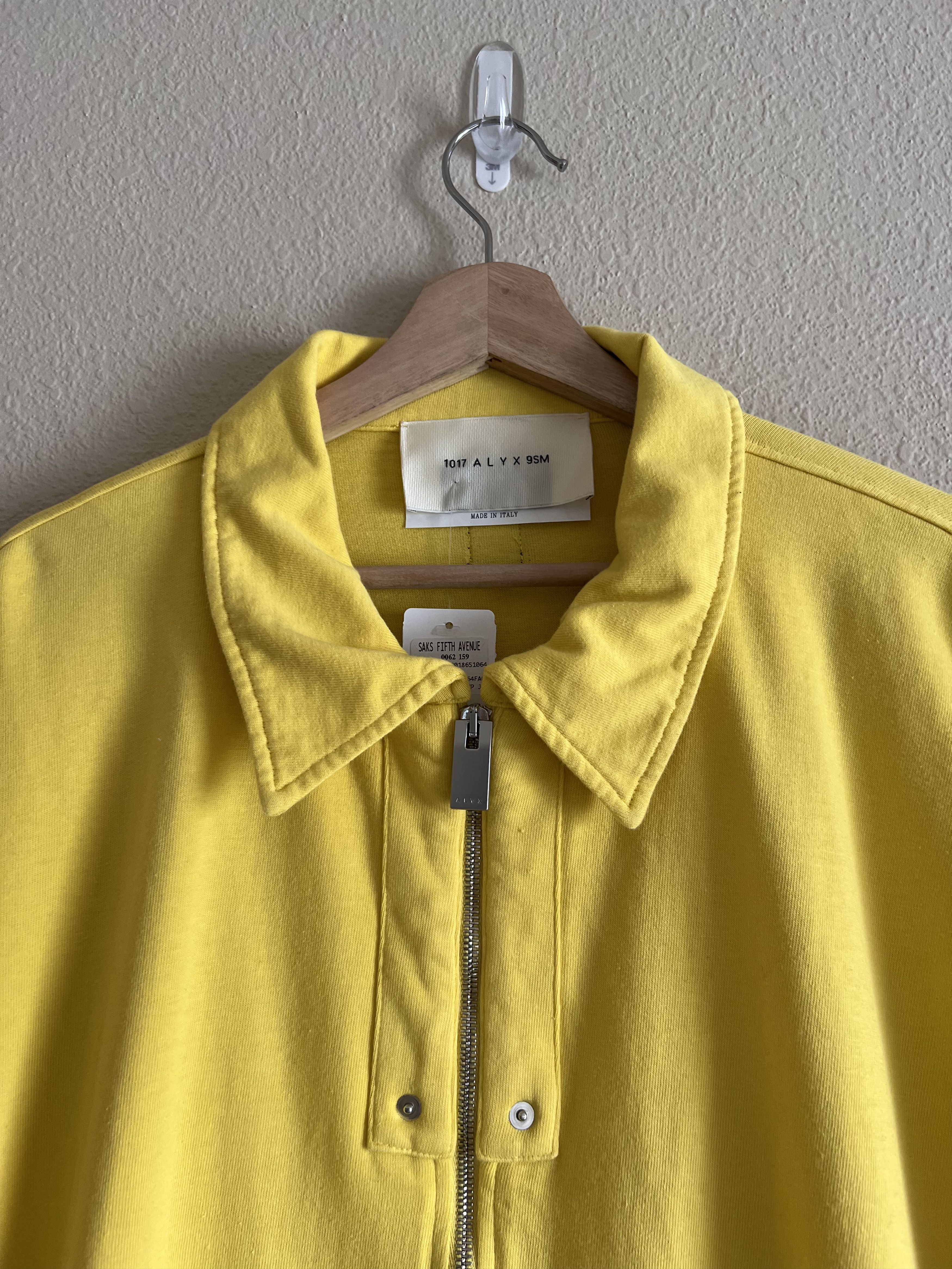 1017 ALYX 9SM 1017 Alyx 9SM Jersey Zip Jacket in Yellow Size US L / EU 52-54 / 3 - 2 Thumbnail