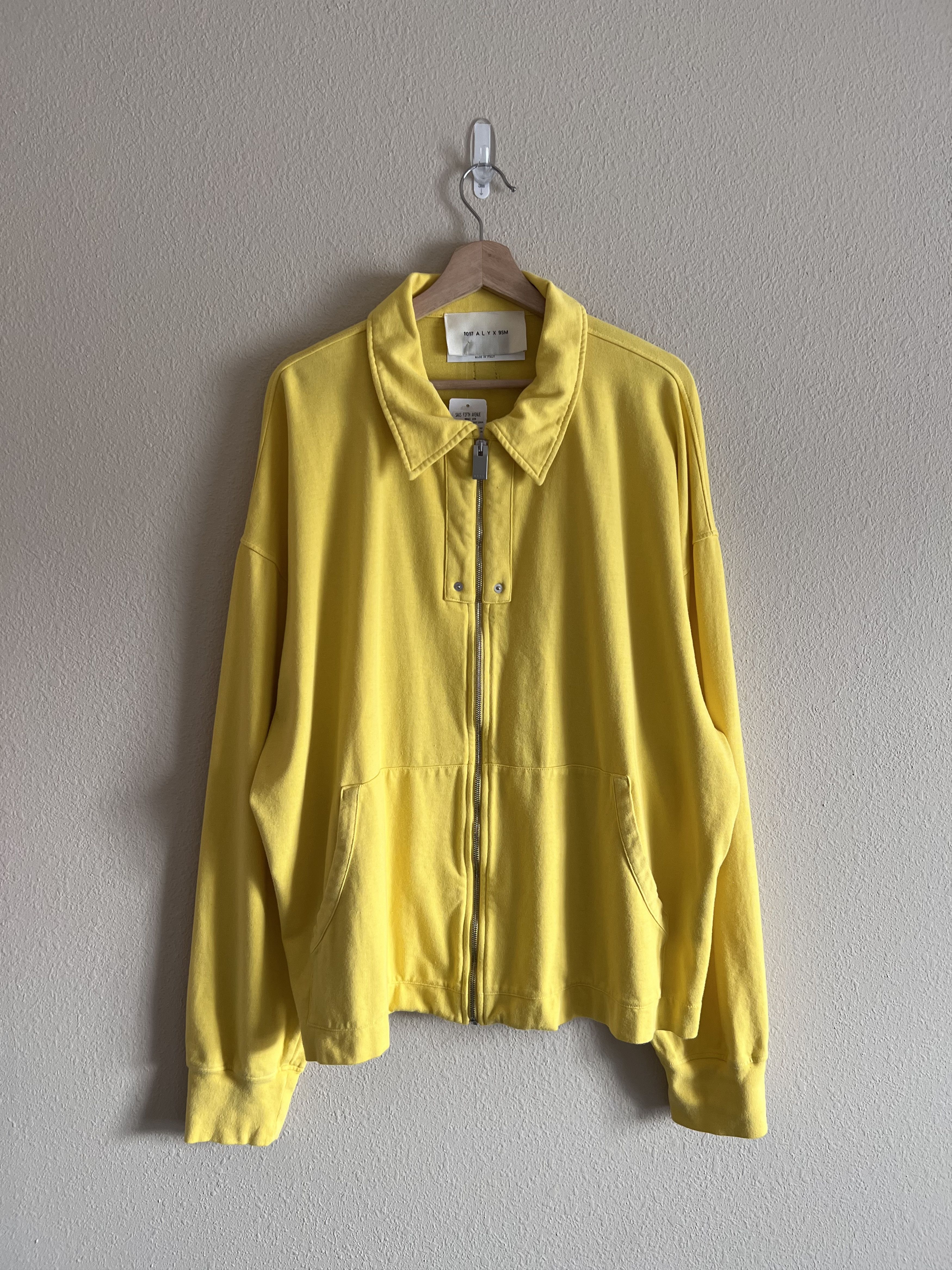 image of 1017 Alyx 9Sm Jersey Zip Jacket In Yellow, Men's (Size Large)