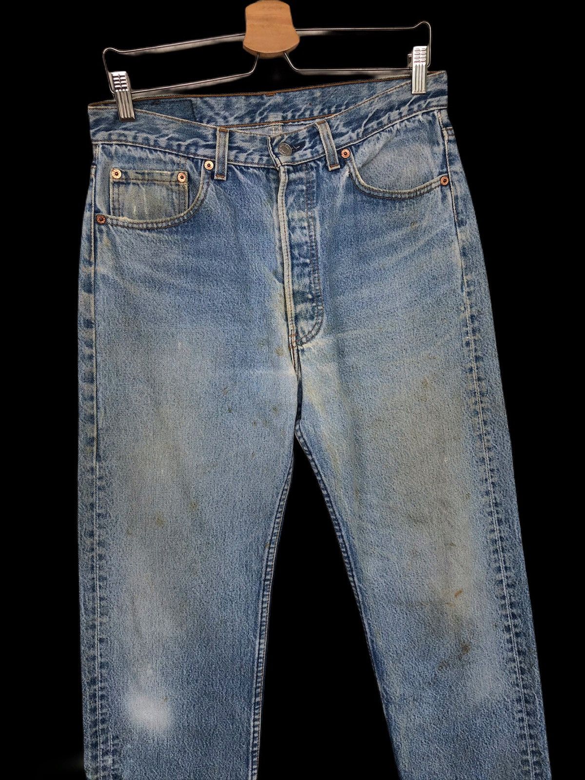 Levi's Vintage Clothing DOPE🔥80s Levi's 501 🇺🇸 Kurt Cobain Grunge Denim Size US 30 / EU 46 - 2 Thumbnail