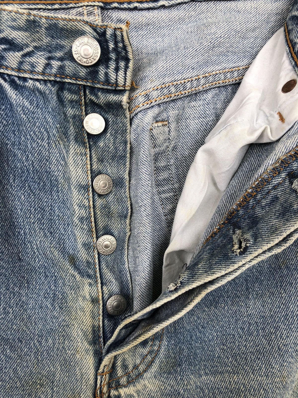 Levi's Vintage Clothing DOPE🔥80s Levi's 501 🇺🇸 Kurt Cobain Grunge Denim Size US 30 / EU 46 - 6 Thumbnail