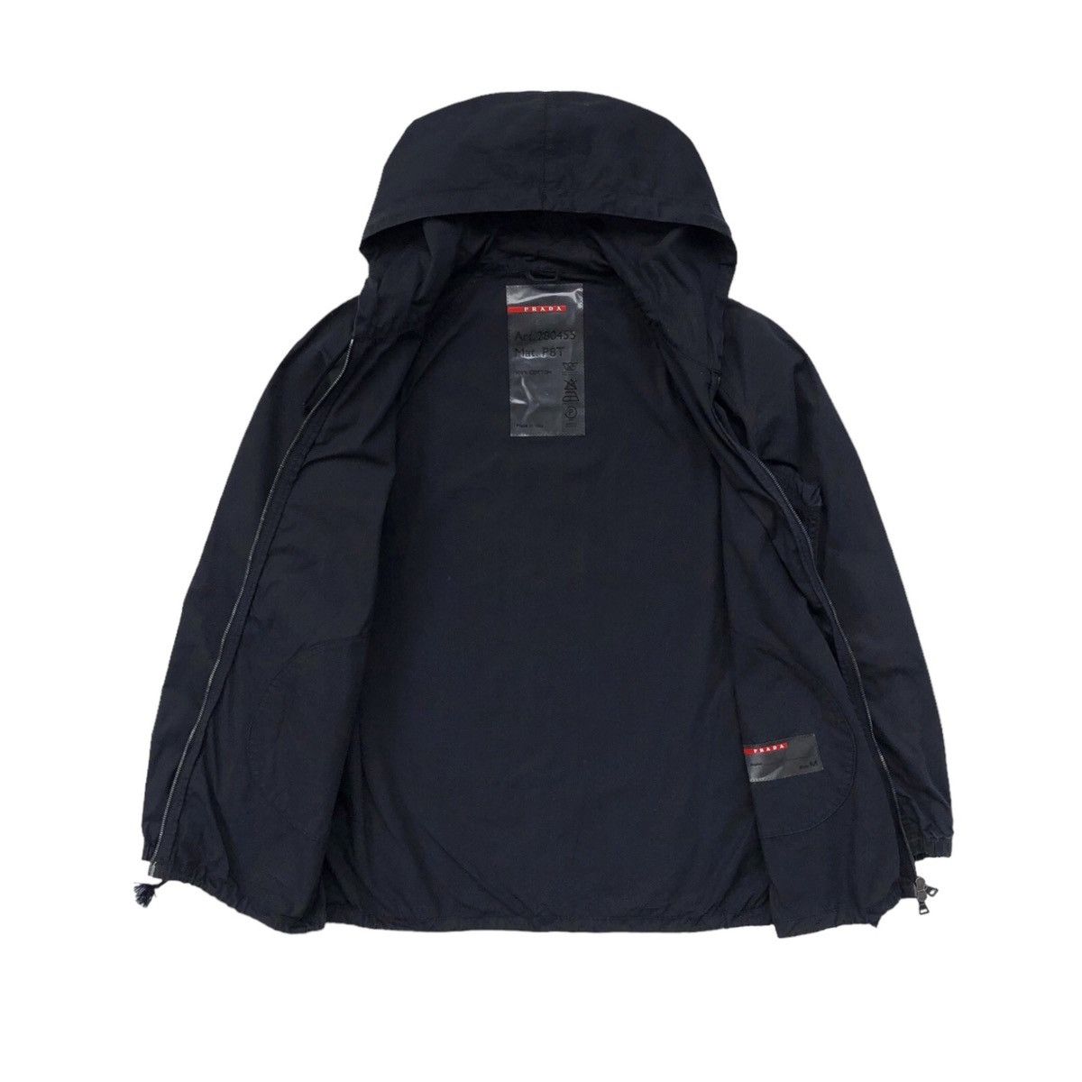 Prada Prada Sport Black Cotton Hooded Jacket Size US M / EU 48-50 / 2 - 10 Thumbnail