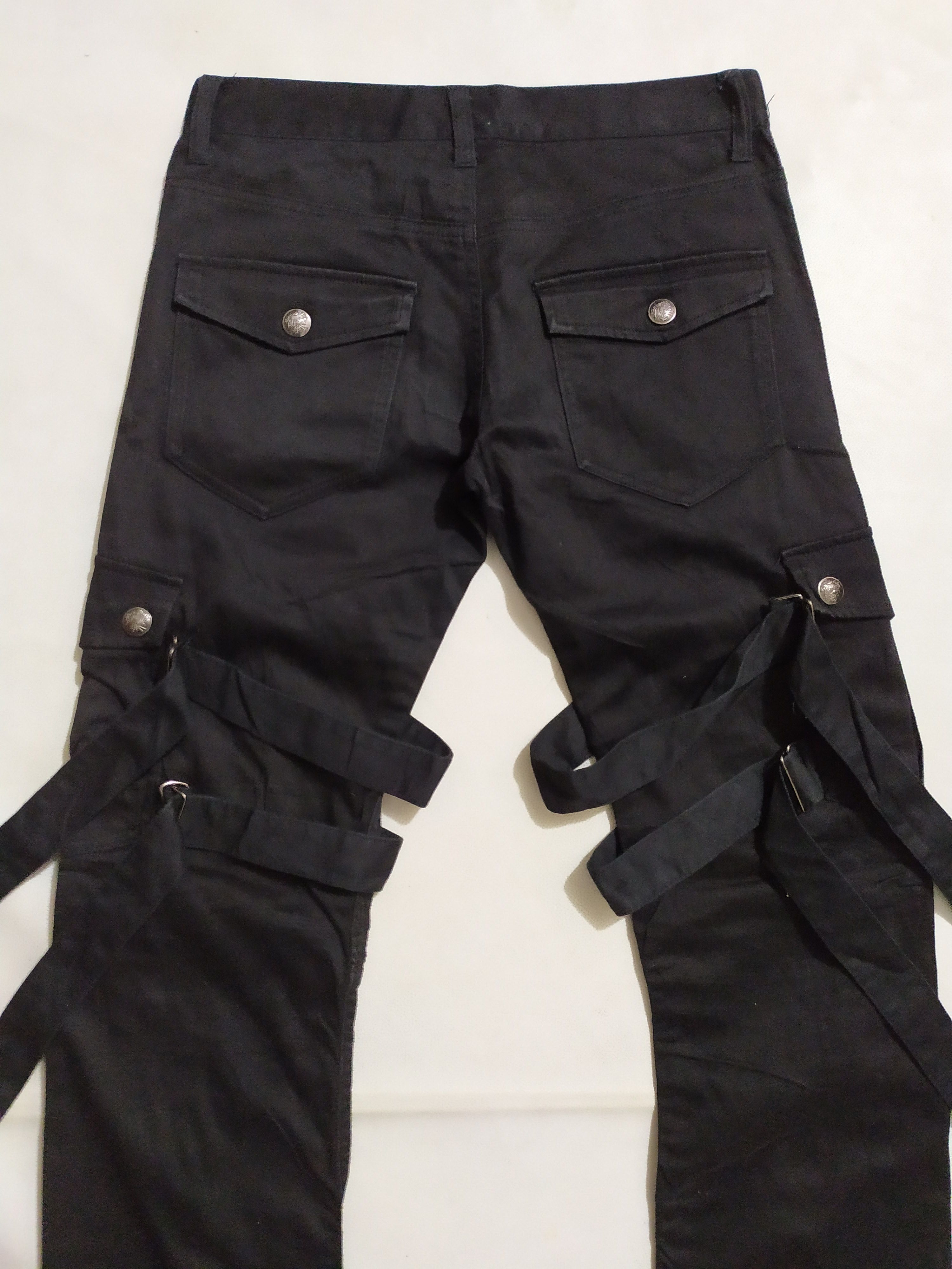 Japanese Brand 🔥BG- SHO Bondage Cargo Punk Pants Size US 29 - 6 Thumbnail