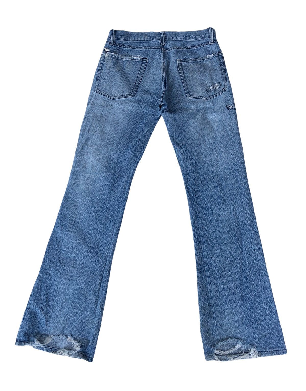 20471120 🔥Japanese 1990 Edge Rupert Distressed Flare Jeans🔥 Size US 31 - 2 Thumbnail