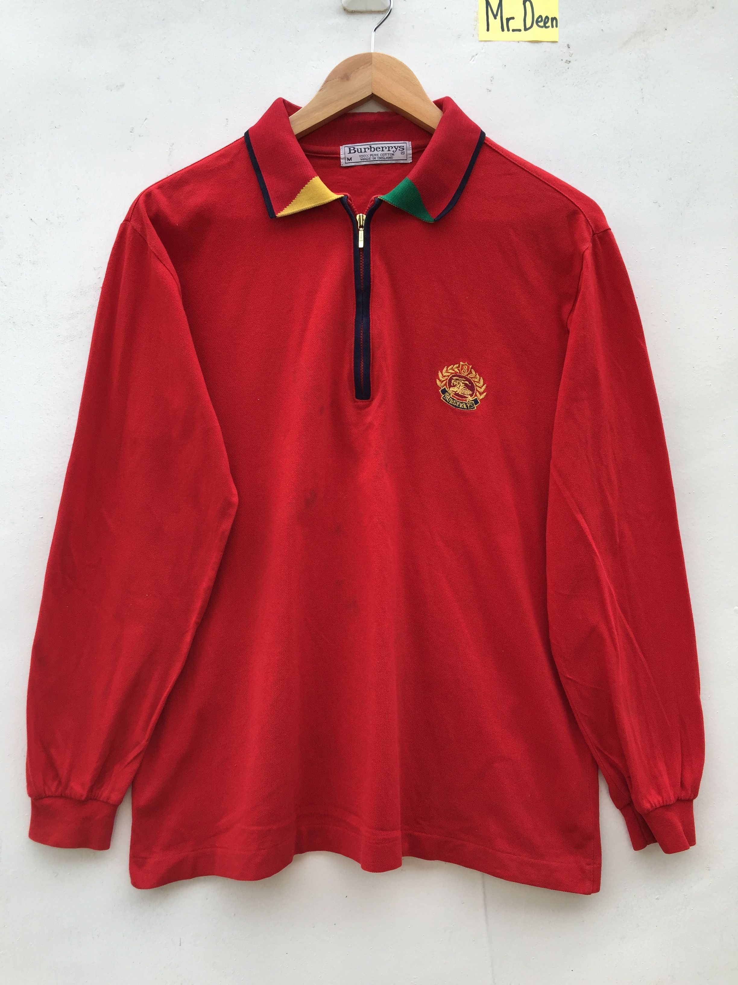 Burberry Burberry London England Polo Shirt Long Sleeve Size US M / EU 48-50 / 2 - 2 Thumbnail