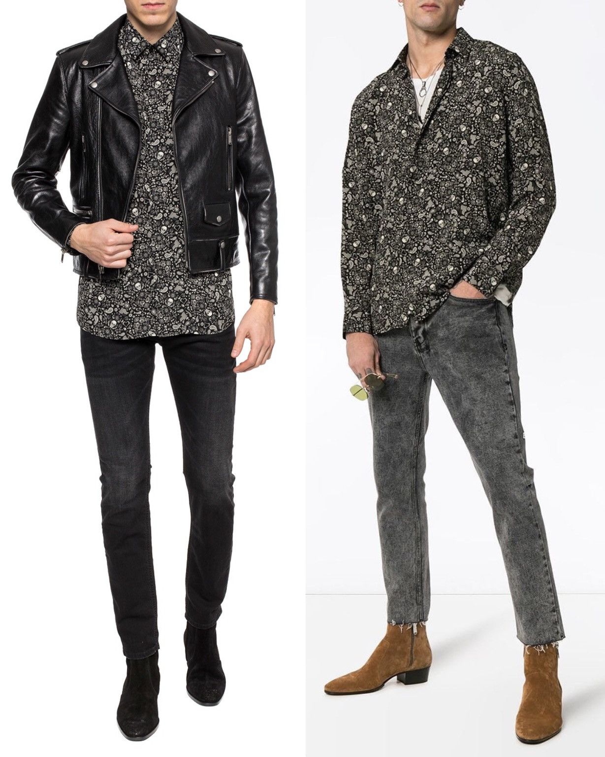 Saint Laurent Paris 19SS Skull Print Silk Shirt sz37/41 Size US M / EU 48-50 / 2 - 10 Thumbnail