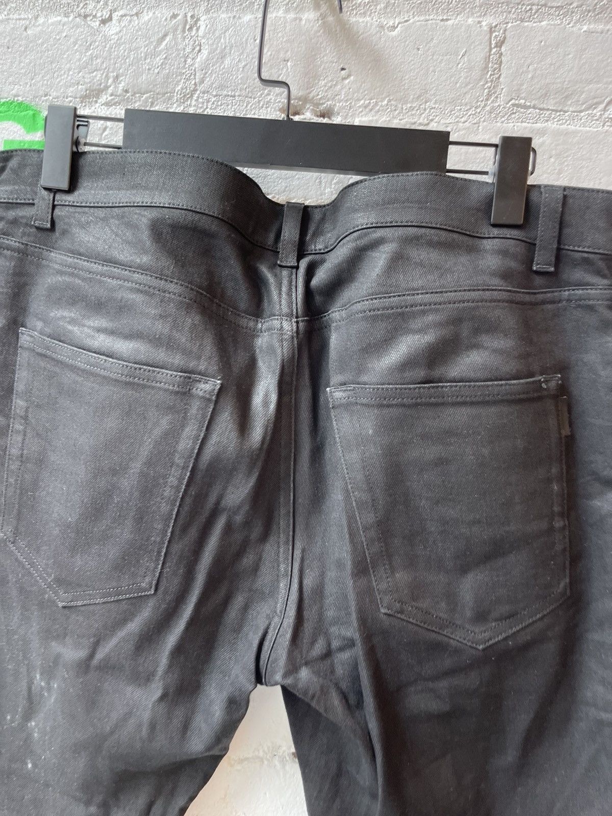 Saint Laurent Paris SLP BLACK COATED SKINNY JEANS SZ 33 Size US 33 - 8 Thumbnail