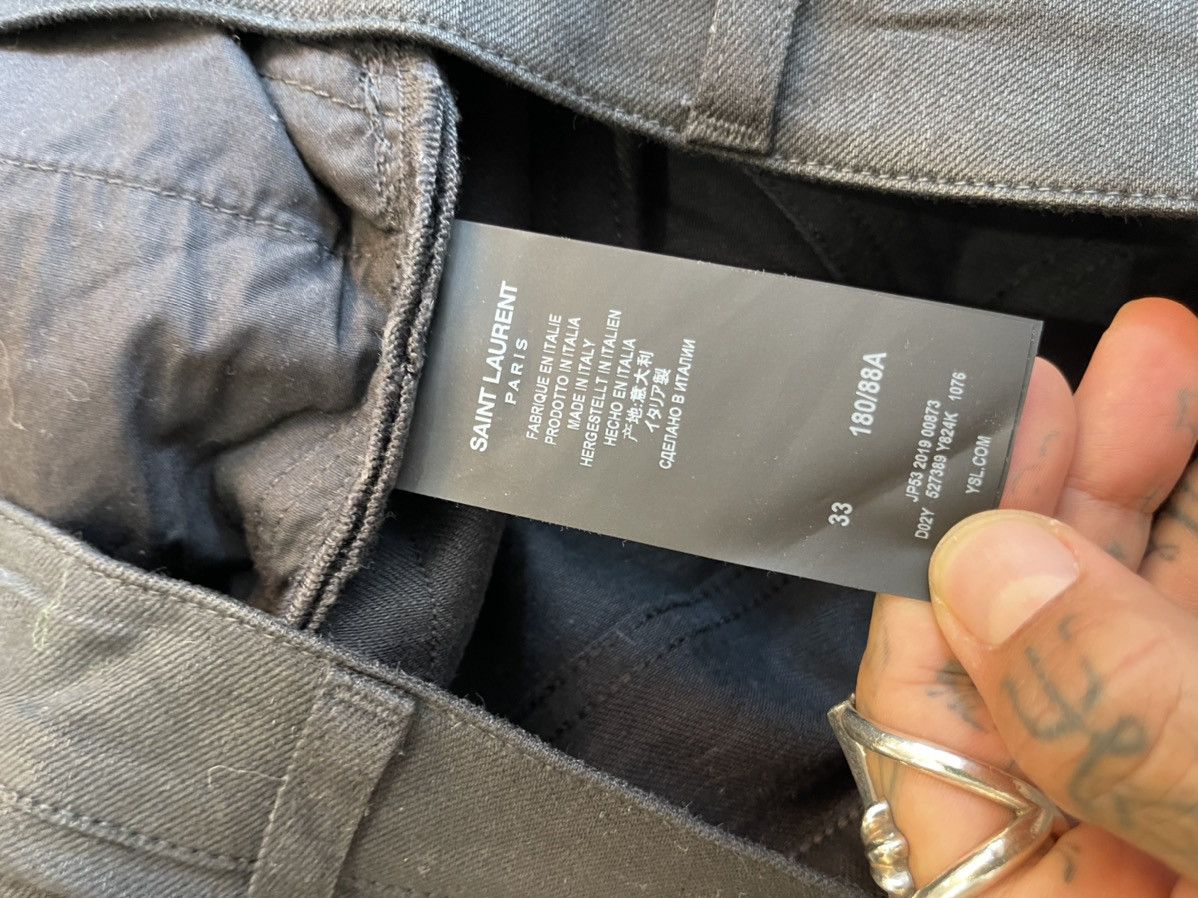 Saint Laurent Paris SLP BLACK COATED SKINNY JEANS SZ 33 Size US 33 - 9 Thumbnail