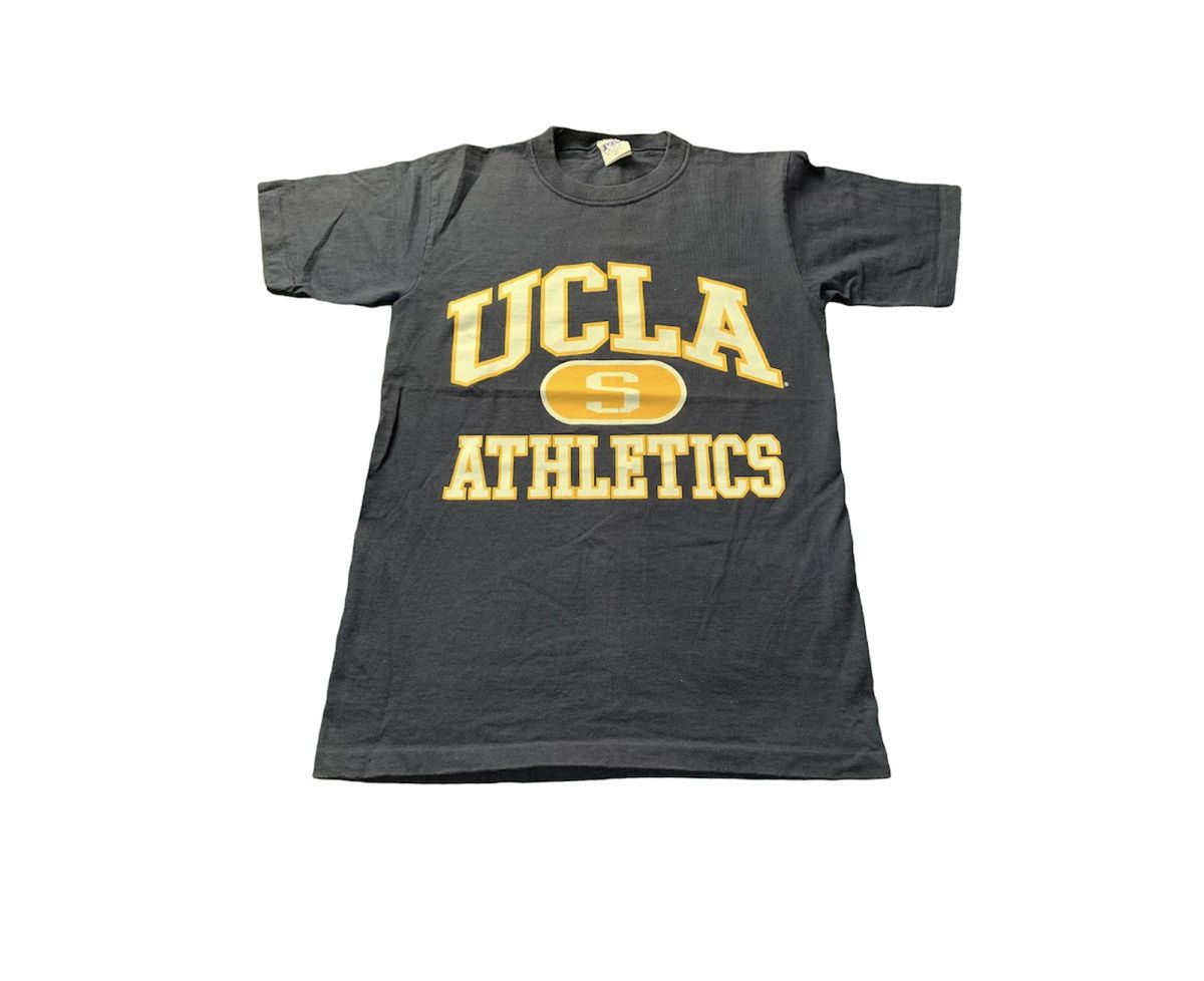 image of Made In USA x Sports Specialties Vintage Ucla Athletics Spell Out Logo Tee in Black (Size Small)