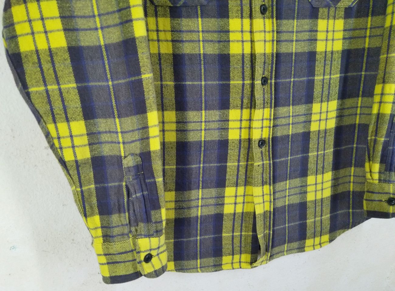 Flannel × Japanese Brand × Levi's Vintage Clothing Vintage 2001 LEVI'S Orange Tab Striped Plaid Flannel Shirt Size US S / EU 44-46 / 1 - 3 Thumbnail