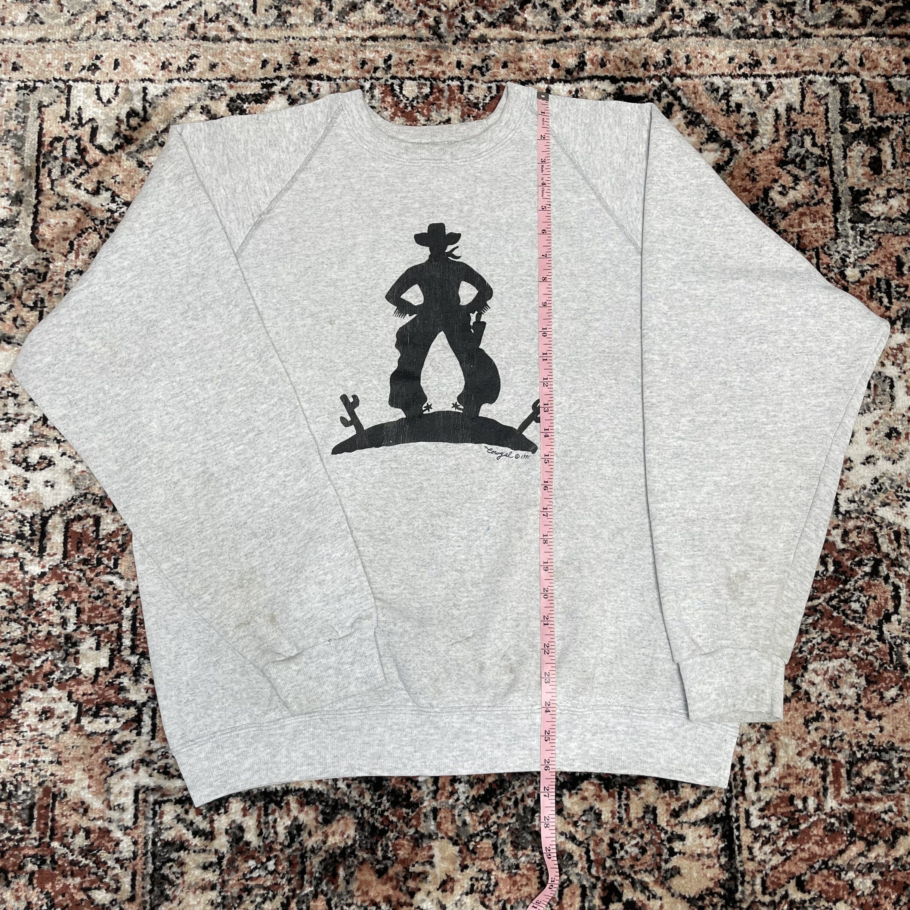 Vintage Vintage 1991 Cowboy Gray Crewneck Sweater Size US XL / EU 56 / 4 - 12 Thumbnail