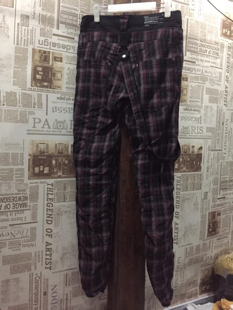Designer × Japanese Brand × Seditionaries Plaid Design Bondage Punk RAGOUT Respect Twisted Leg Pants Size US 35 - 3 Thumbnail