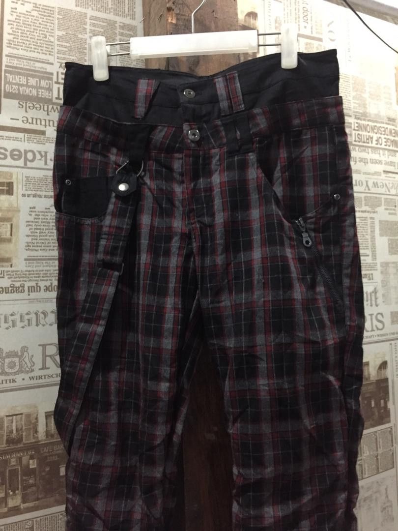 Designer × Japanese Brand × Seditionaries Plaid Design Bondage Punk RAGOUT Respect Twisted Leg Pants Size US 35 - 2 Thumbnail