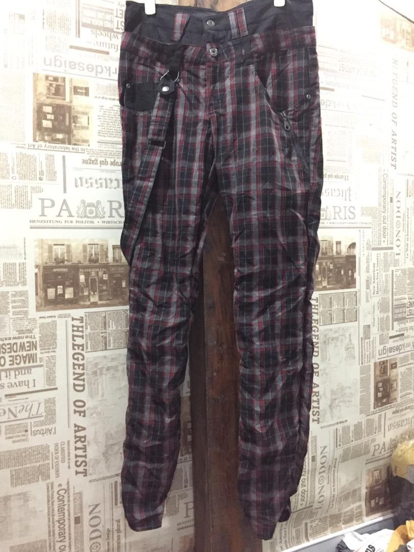 Designer × Japanese Brand × Seditionaries Plaid Design Bondage Punk RAGOUT Respect Twisted Leg Pants Size US 35 - 1 Thumbnail