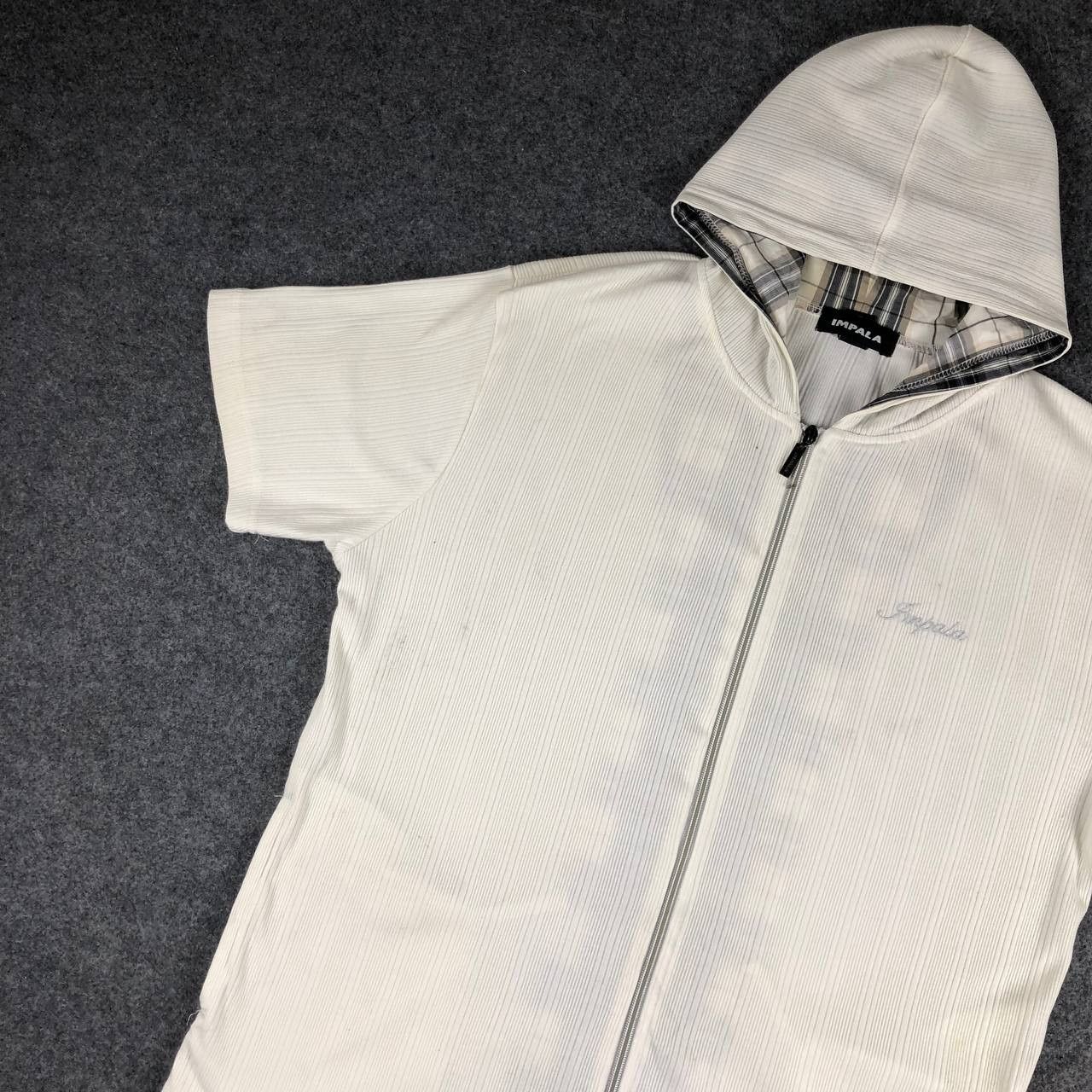 Japanese Brand × Vintage Vintage Impala Short Sleeve Zipped Up Hoodie Size US L / EU 52-54 / 3 - 4 Thumbnail