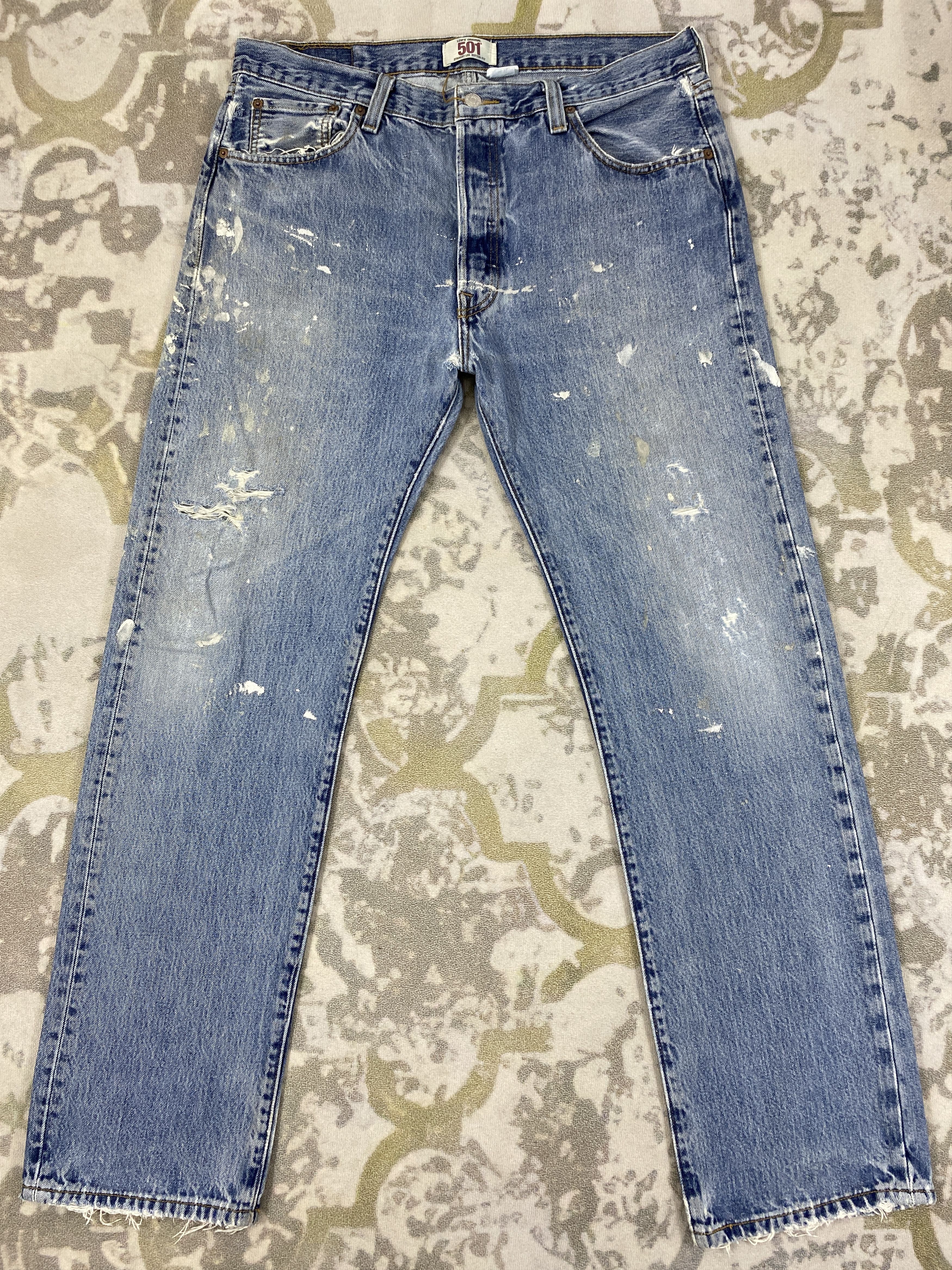 Painter Faded Denim Vintage Levi's 501 Jeans 37x33 -JN2635