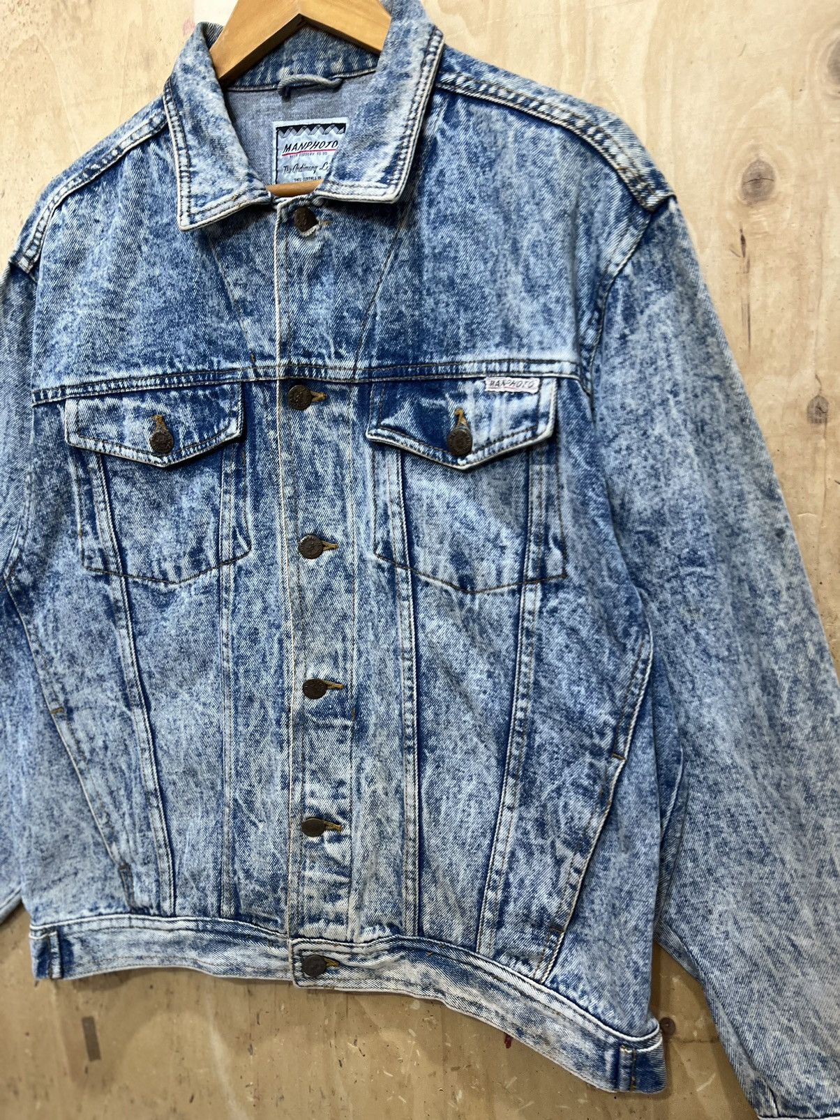 Vintage 🔥🔥NEEDGONE🔥🔥Vintage Denim Jacket MANPHOTO Size US M / EU 48-50 / 2 - 3 Thumbnail
