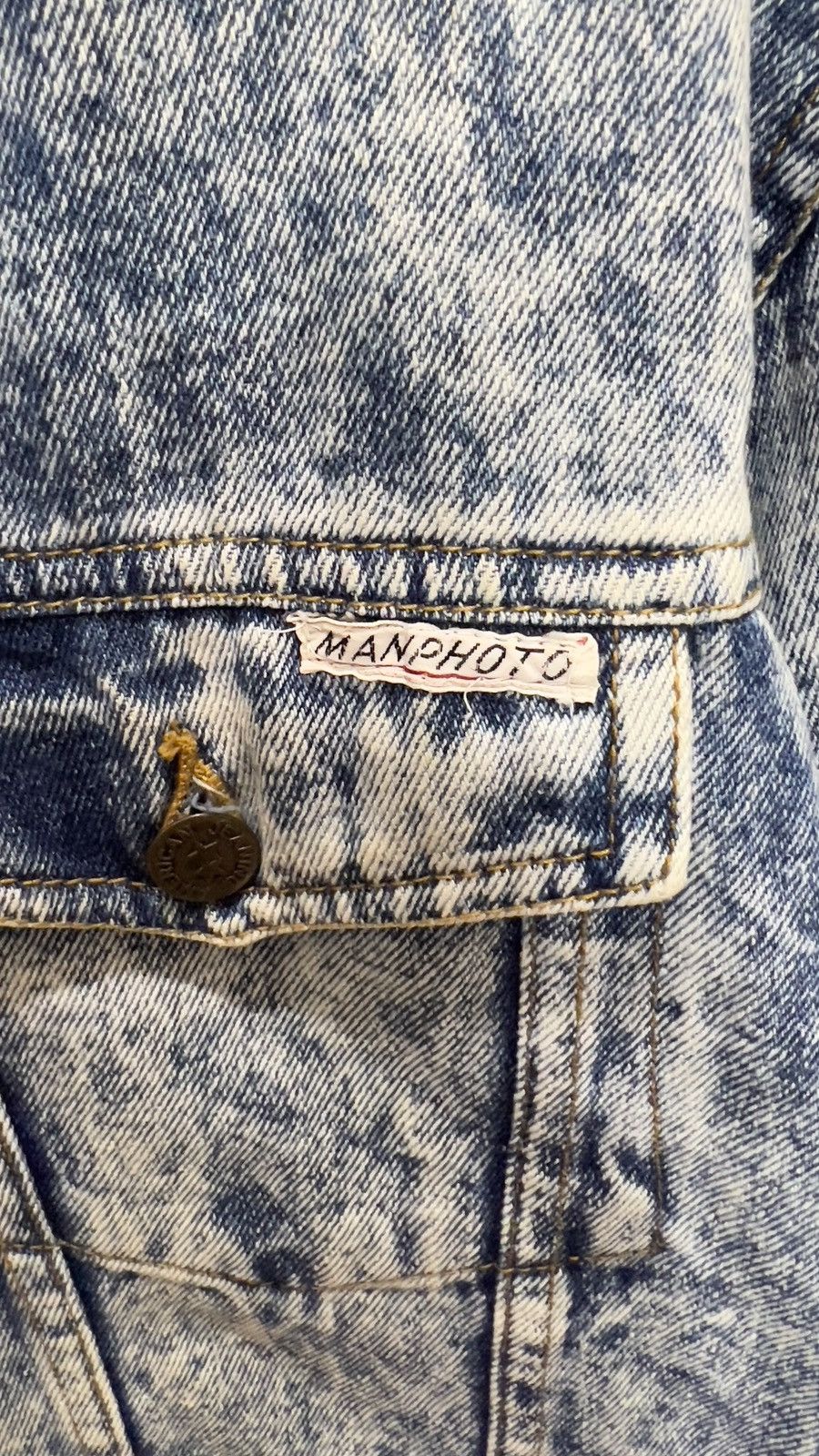 Vintage 🔥🔥NEEDGONE🔥🔥Vintage Denim Jacket MANPHOTO Size US M / EU 48-50 / 2 - 9 Thumbnail