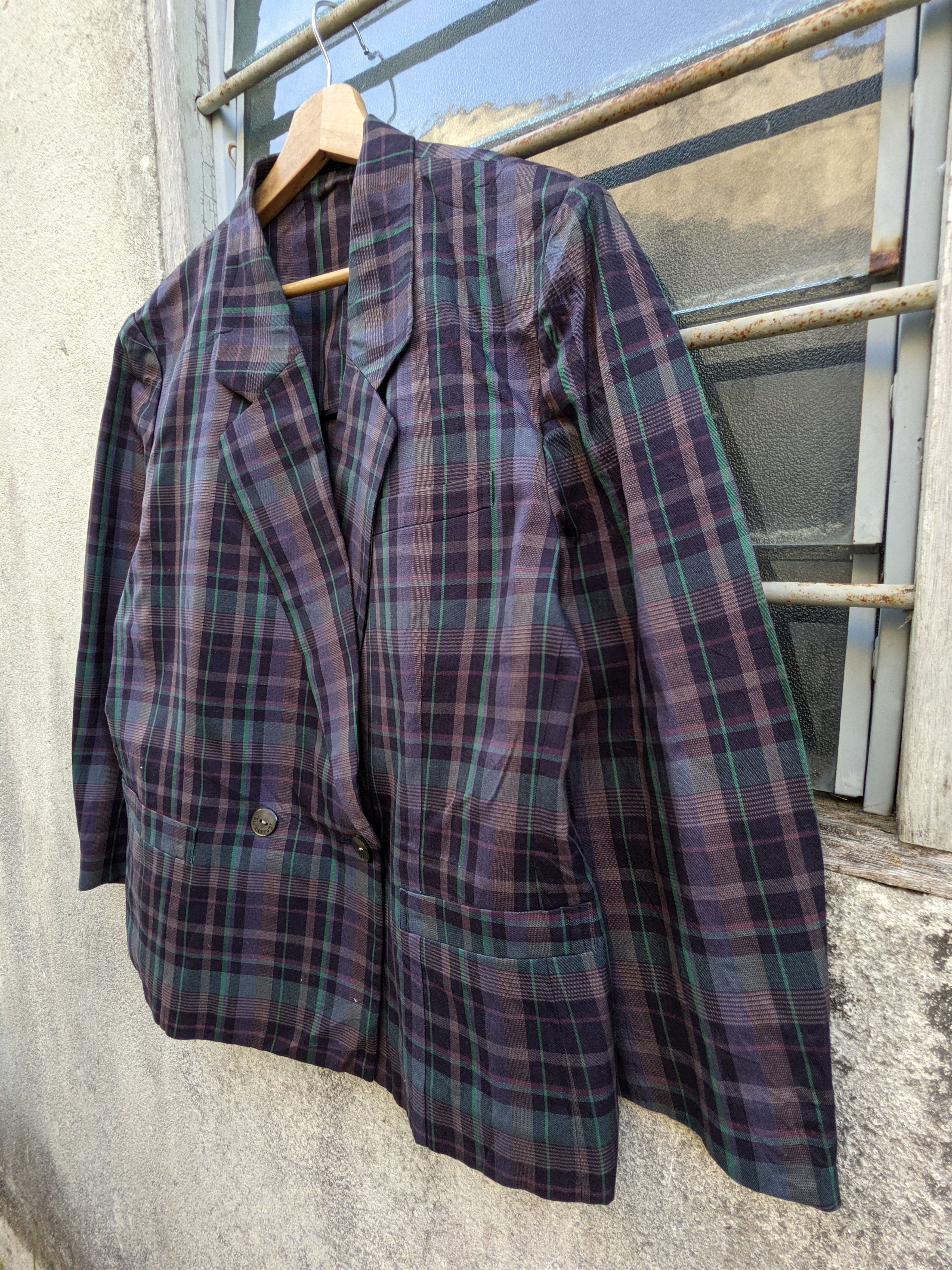 Burberry ⚡️Steals⚡️ Burberry Plaid Single Breasted Size 38S - 4 Thumbnail