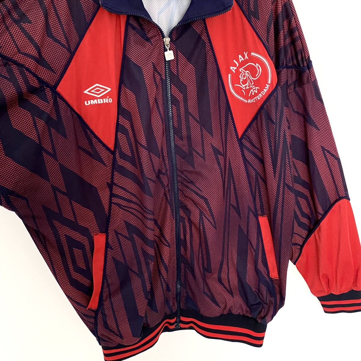 Umbro × Vintage 1994 Ajax Amsterdam Umbro Vintage Retro Track Top Jacket Kit Size US XL / EU 56 / 4 - 3 Thumbnail