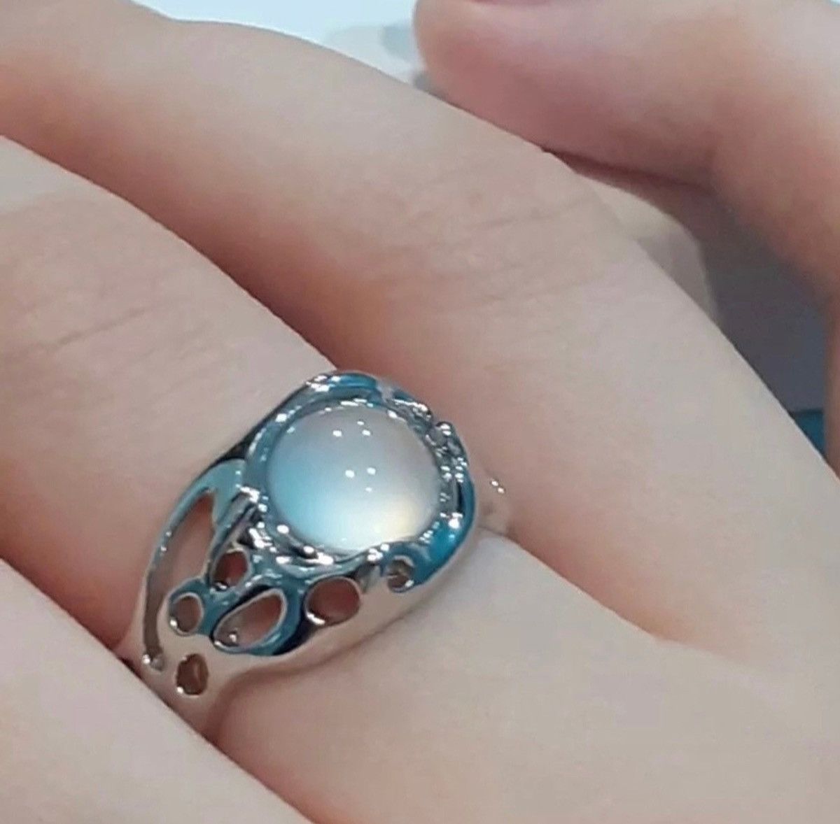 Handmade × Jewelry Electro Stone Ring Size ONE SIZE - 3 Thumbnail
