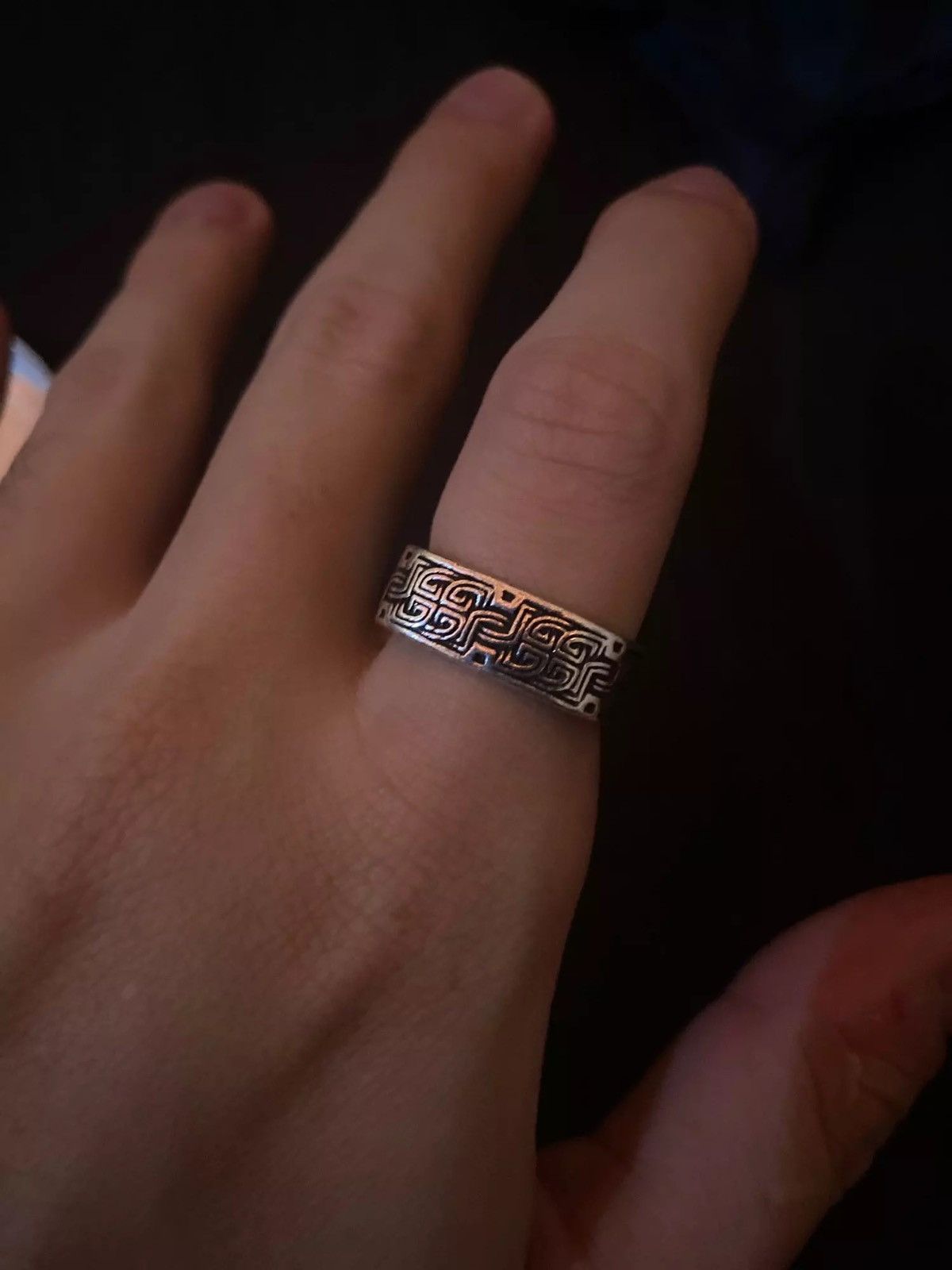Jewelry Gothic Tribal Square Ring Size ONE SIZE - 7 Thumbnail