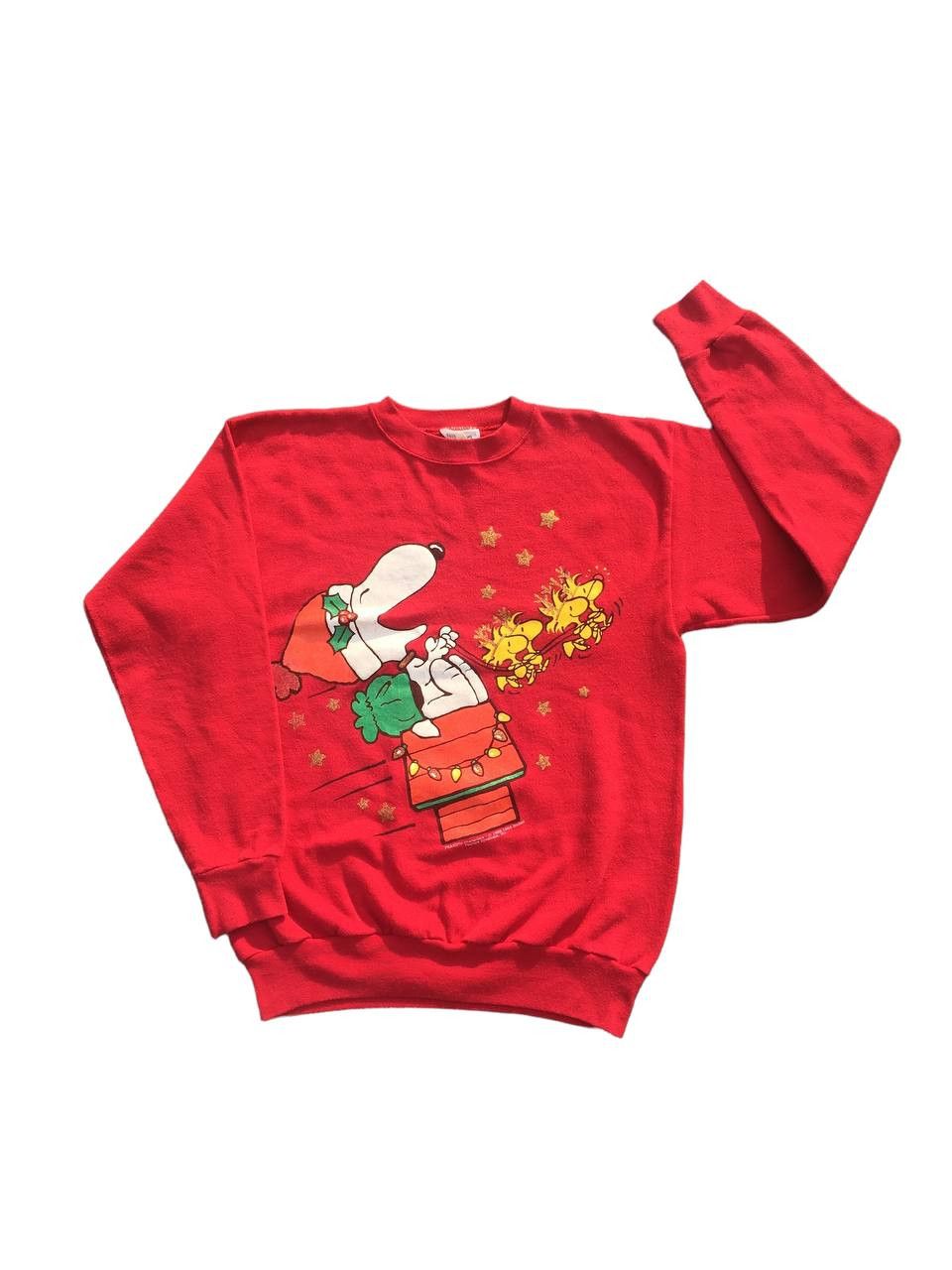 Vintage Vintage 90s Peanuts Santa Claus Christmas Sweatshirt Size US M / EU 48-50 / 2 - 1 Thumbnail