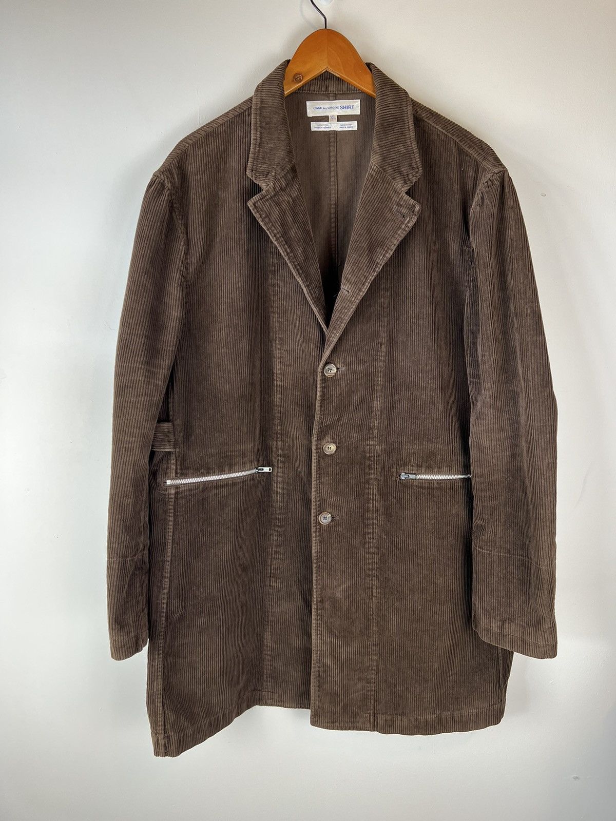 Comme des Garcons Comme Des Garcons Shirt Brown Corduroy Coat Jacket Size US S / EU 44-46 / 1 - 1 Thumbnail