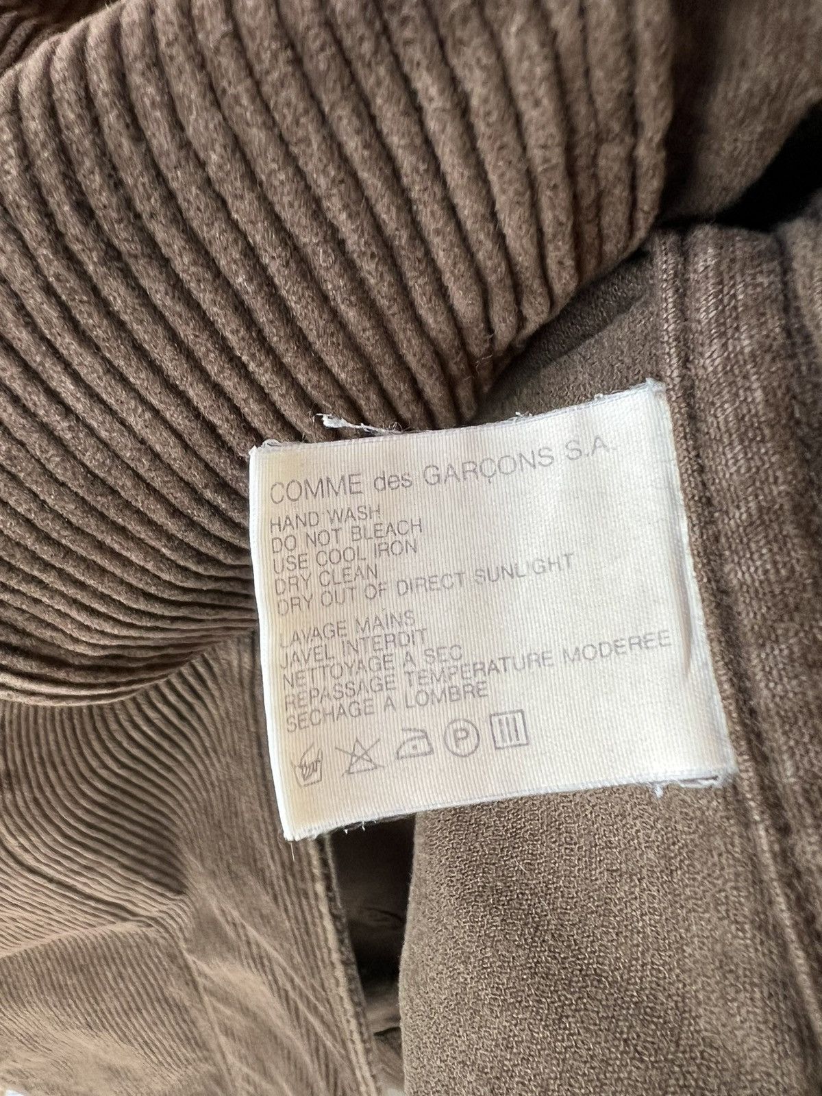Comme des Garcons Comme Des Garcons Shirt Brown Corduroy Coat Jacket Size US S / EU 44-46 / 1 - 3 Thumbnail