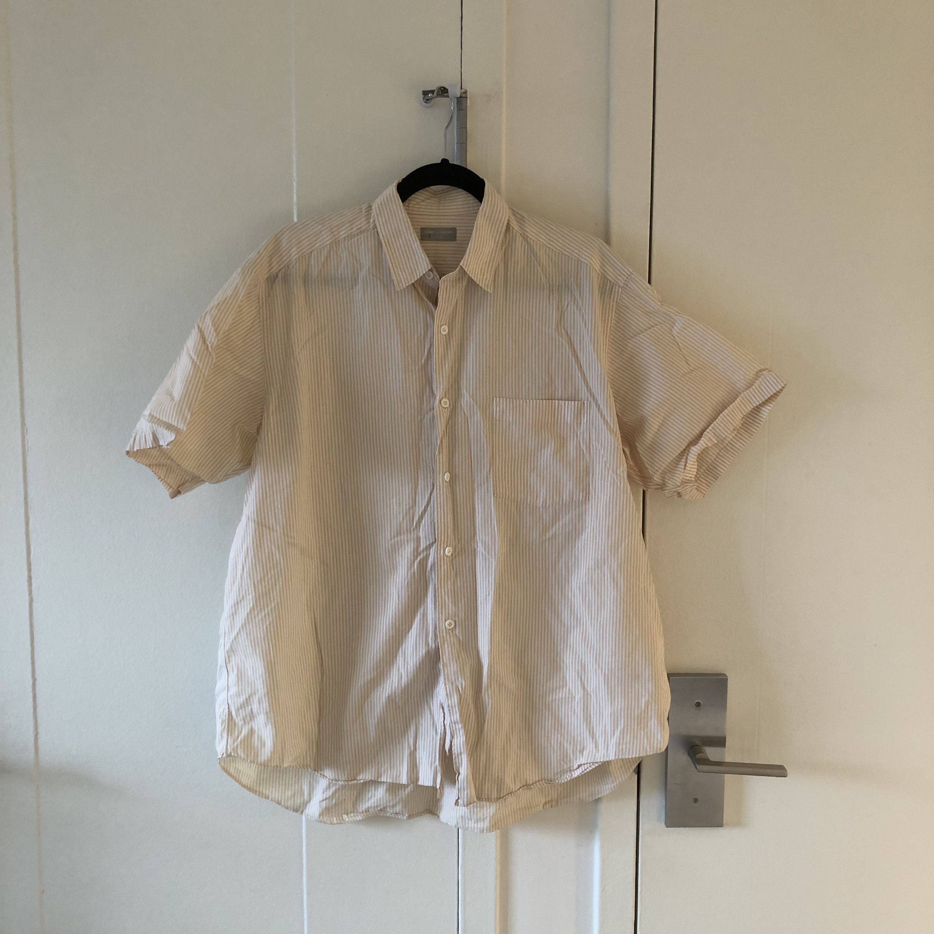 Comme des Garcons Comme des Garcons Homme Plus Striped Short Sleeve Button Up Size US L / EU 52-54 / 3 - 1 Thumbnail