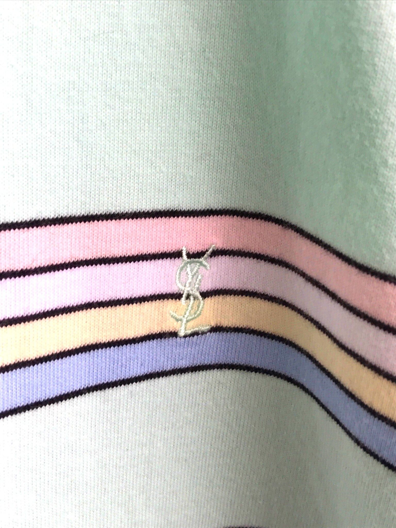 Multicolor YSL T-shirt Mint Double Layer