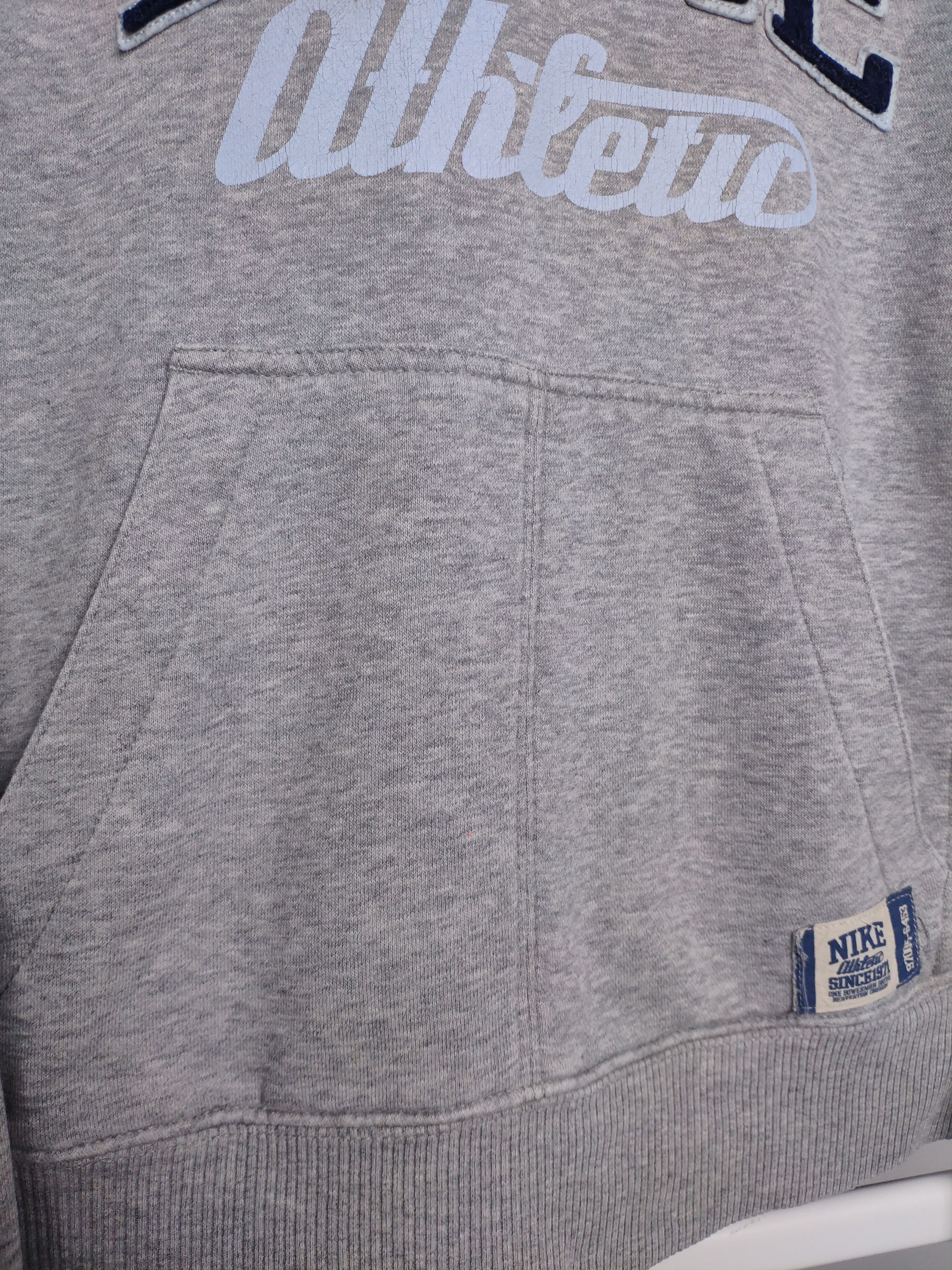 Nike × Vintage Nike athletic vintage spellout hoodie grey sweatshirt Y2K Size US S / EU 44-46 / 1 - 7 Thumbnail