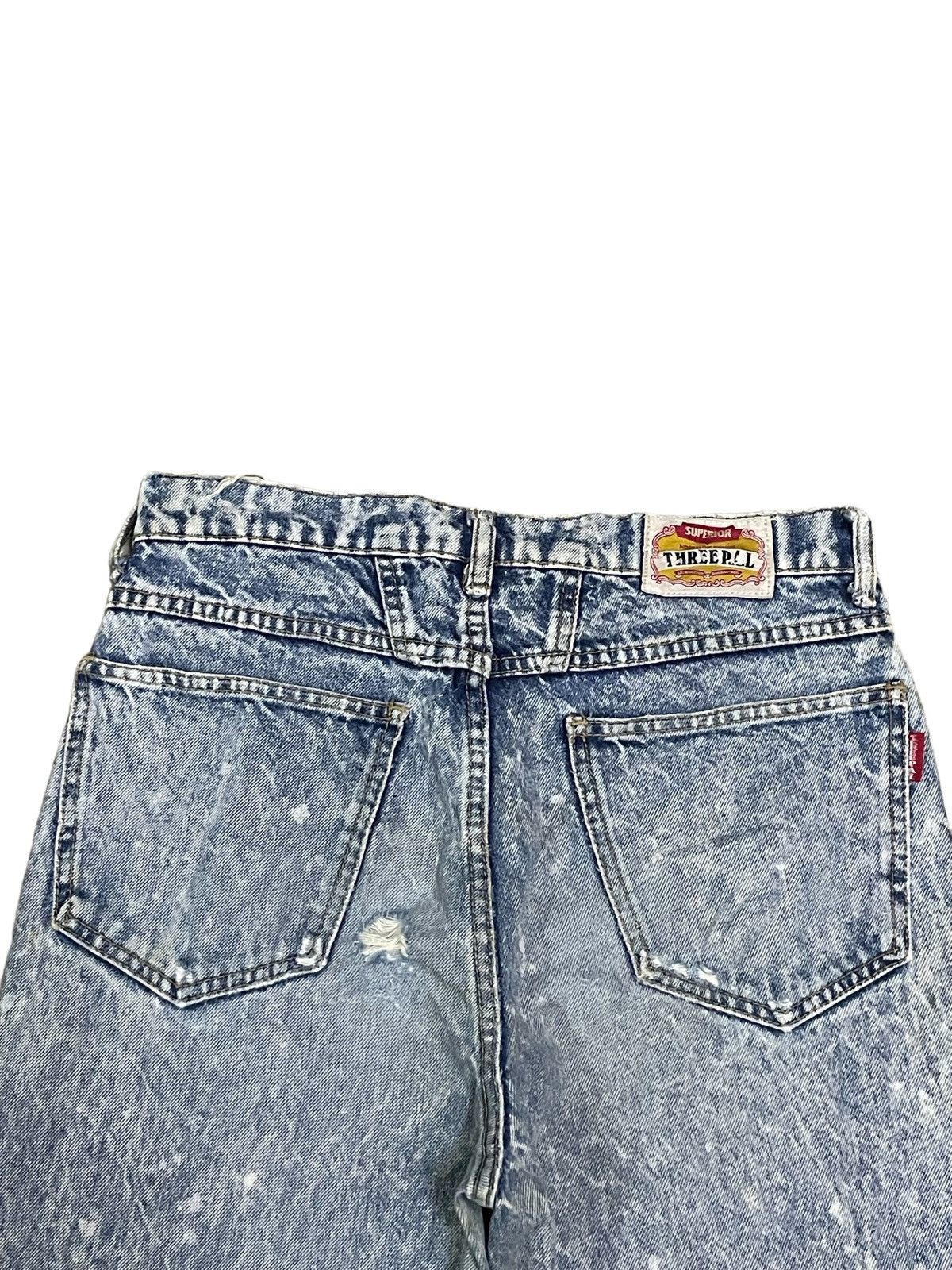 Japanese Brand Vintage Japanese Streetstyle Mid Rise Acid Wash Ripped Jeans Size 29" - 8 Thumbnail