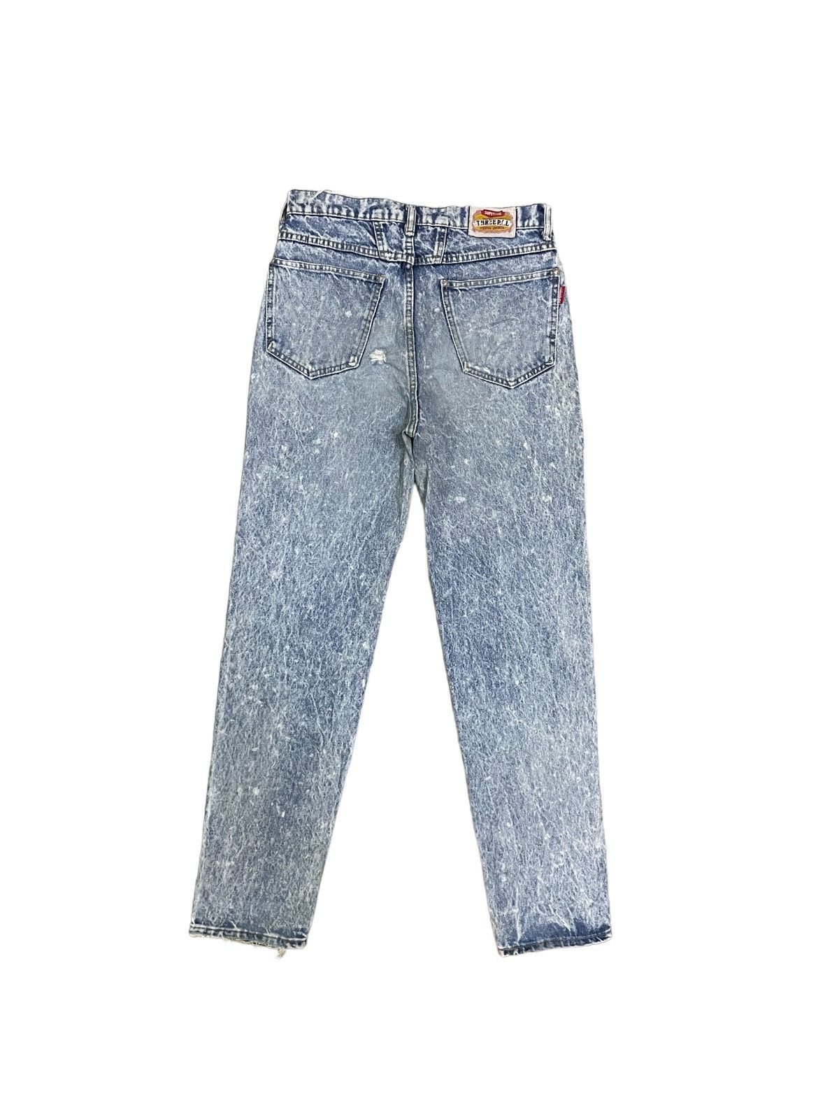 Japanese Brand Vintage Japanese Streetstyle Mid Rise Acid Wash Ripped Jeans Size 29" - 7 Thumbnail