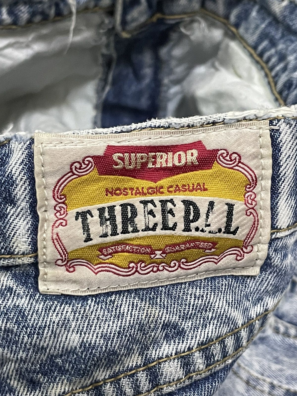 Japanese Brand Vintage Japanese Streetstyle Mid Rise Acid Wash Ripped Jeans Size 29" - 12 Thumbnail