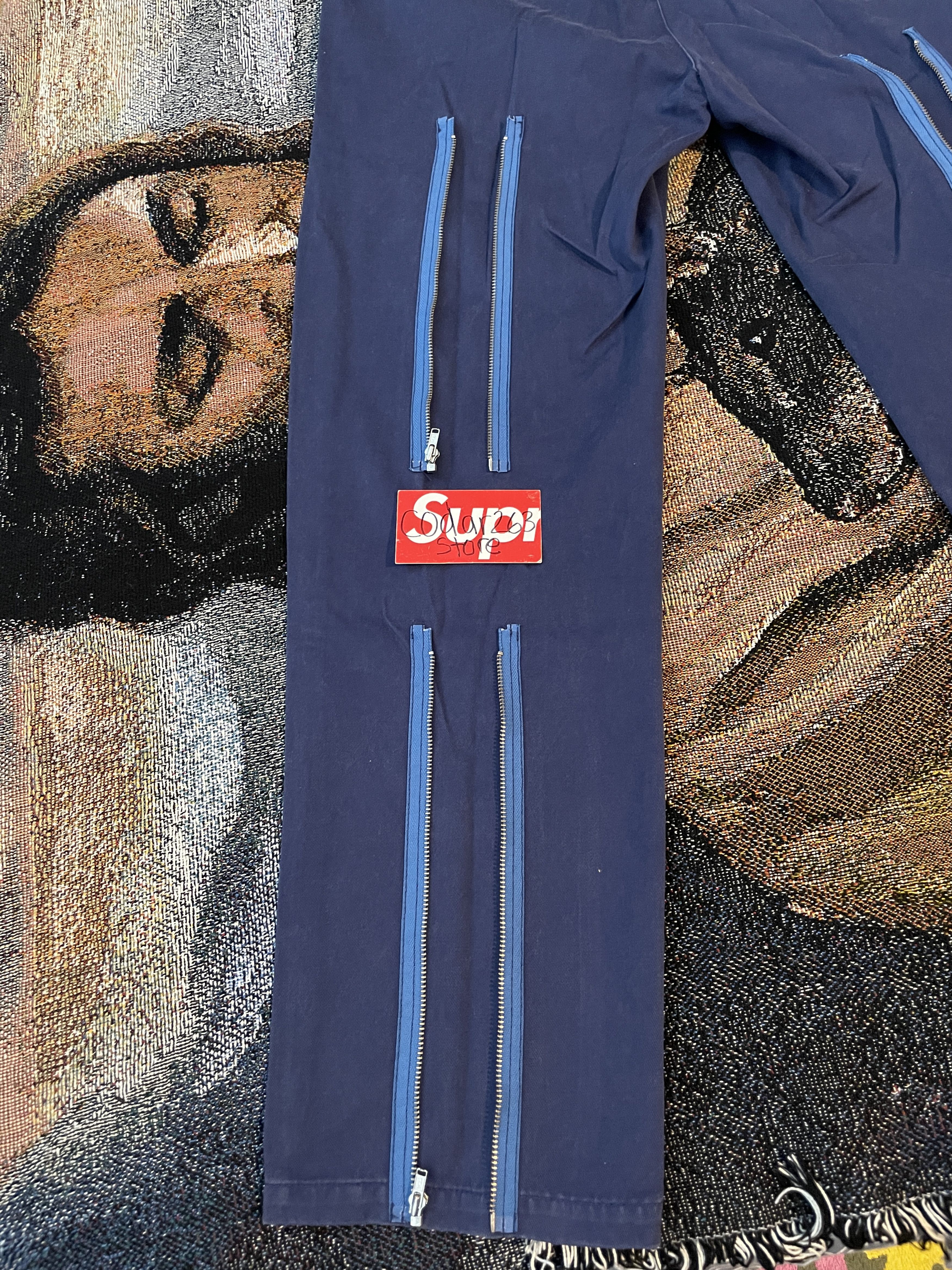 Supreme × Undercover Anarchy Bondage Work Pants FW16 Supreme Undercover Navy Blue Size US 30 / EU 46 - 7 Thumbnail