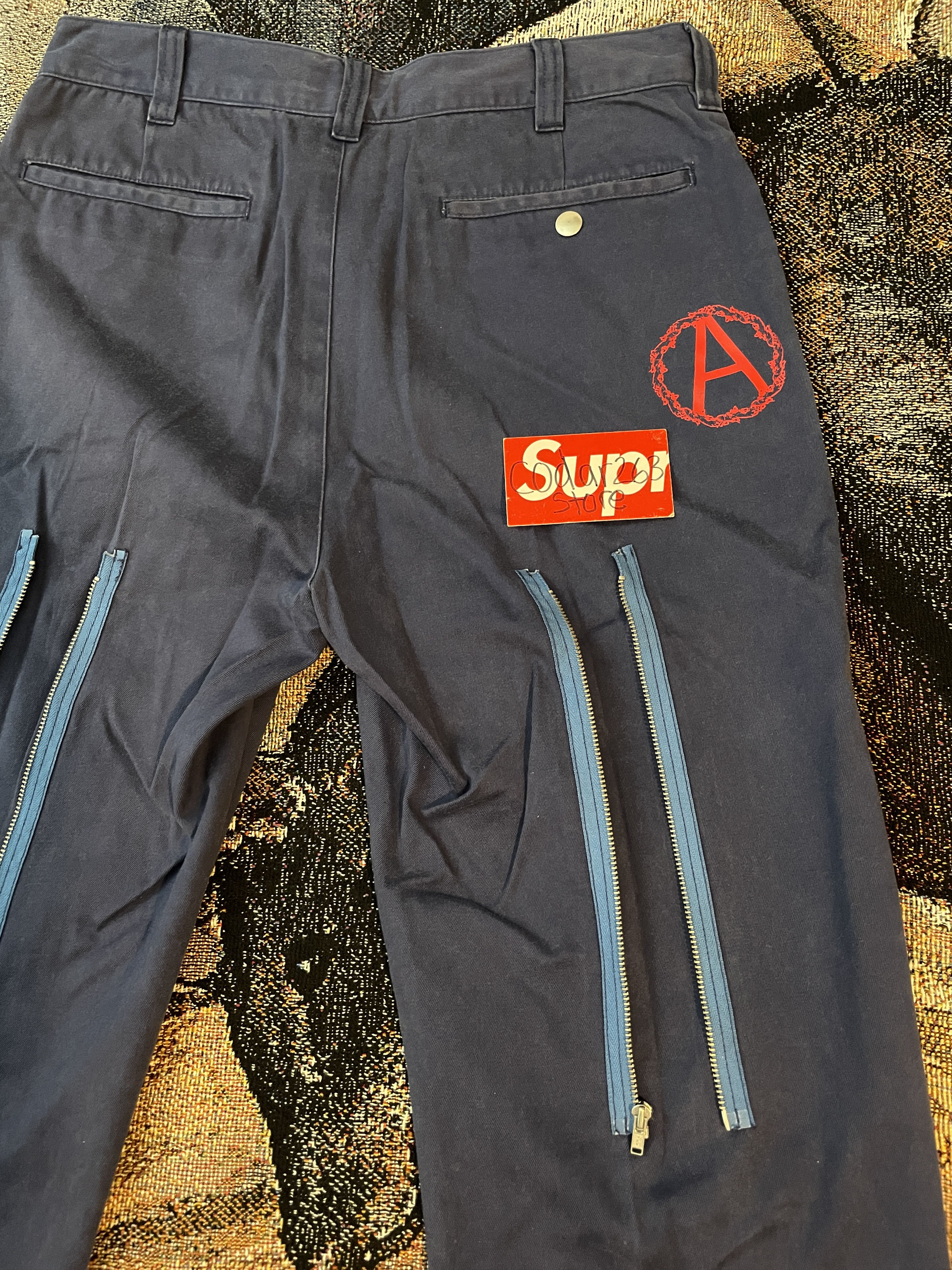Supreme × Undercover Anarchy Bondage Work Pants FW16 Supreme Undercover Navy Blue Size US 30 / EU 46 - 6 Thumbnail