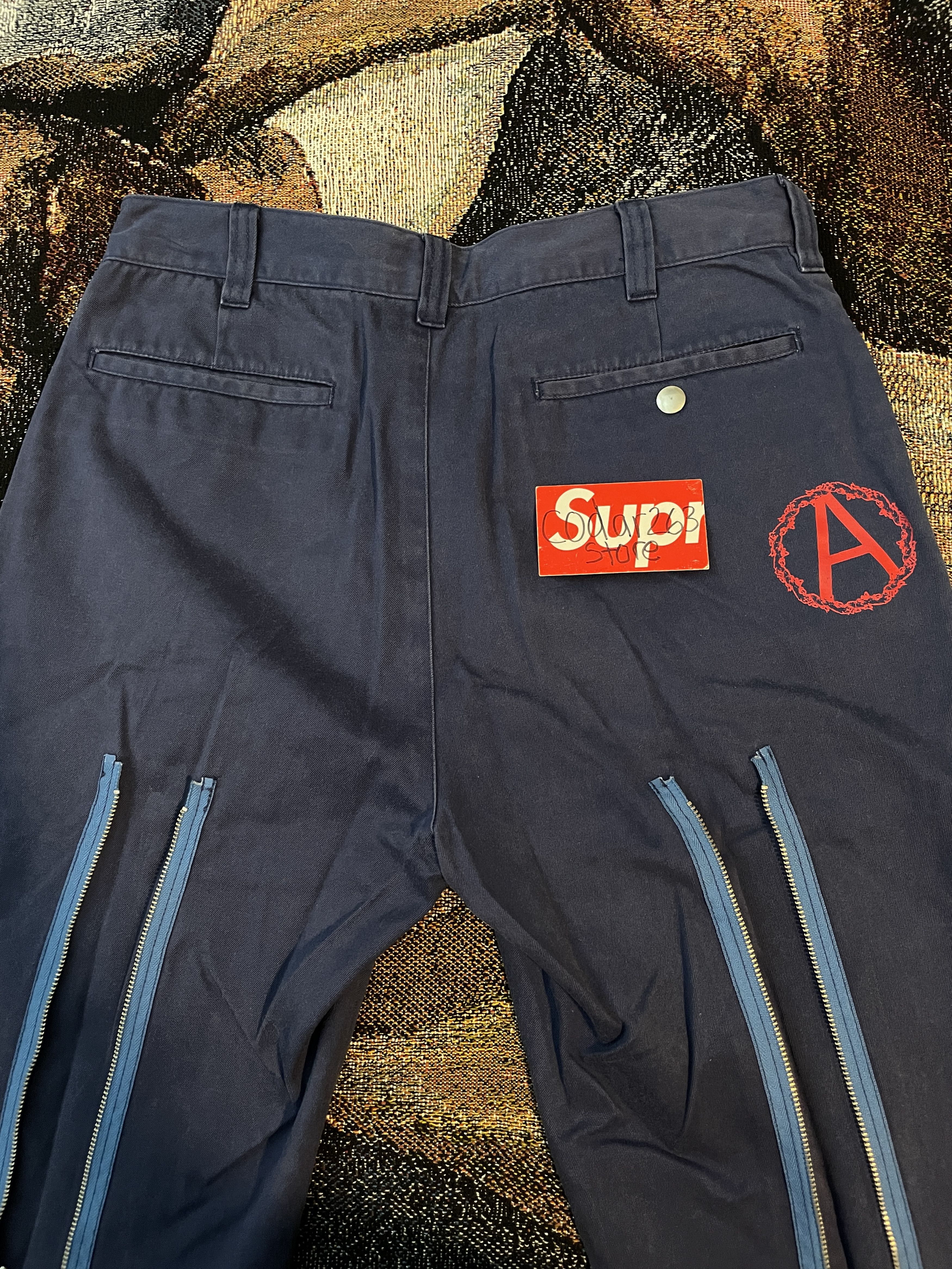 Supreme × Undercover Anarchy Bondage Work Pants FW16 Supreme Undercover Navy Blue Size US 30 / EU 46 - 9 Thumbnail