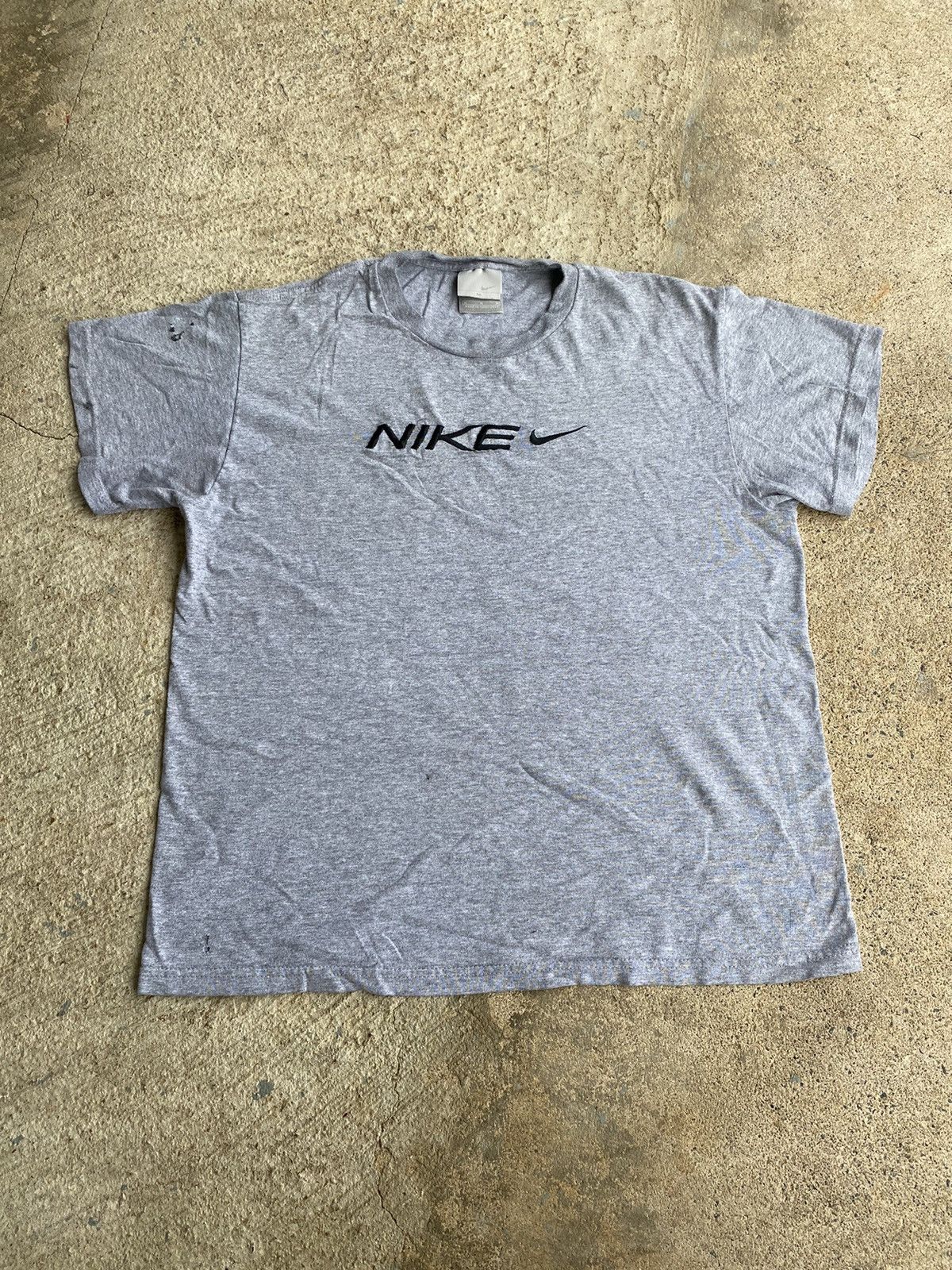 Nike × Vintage Vintage Y2K Crazy Nike Center Check Distressed Shirt Size US M / EU 48-50 / 2 - 1 Thumbnail