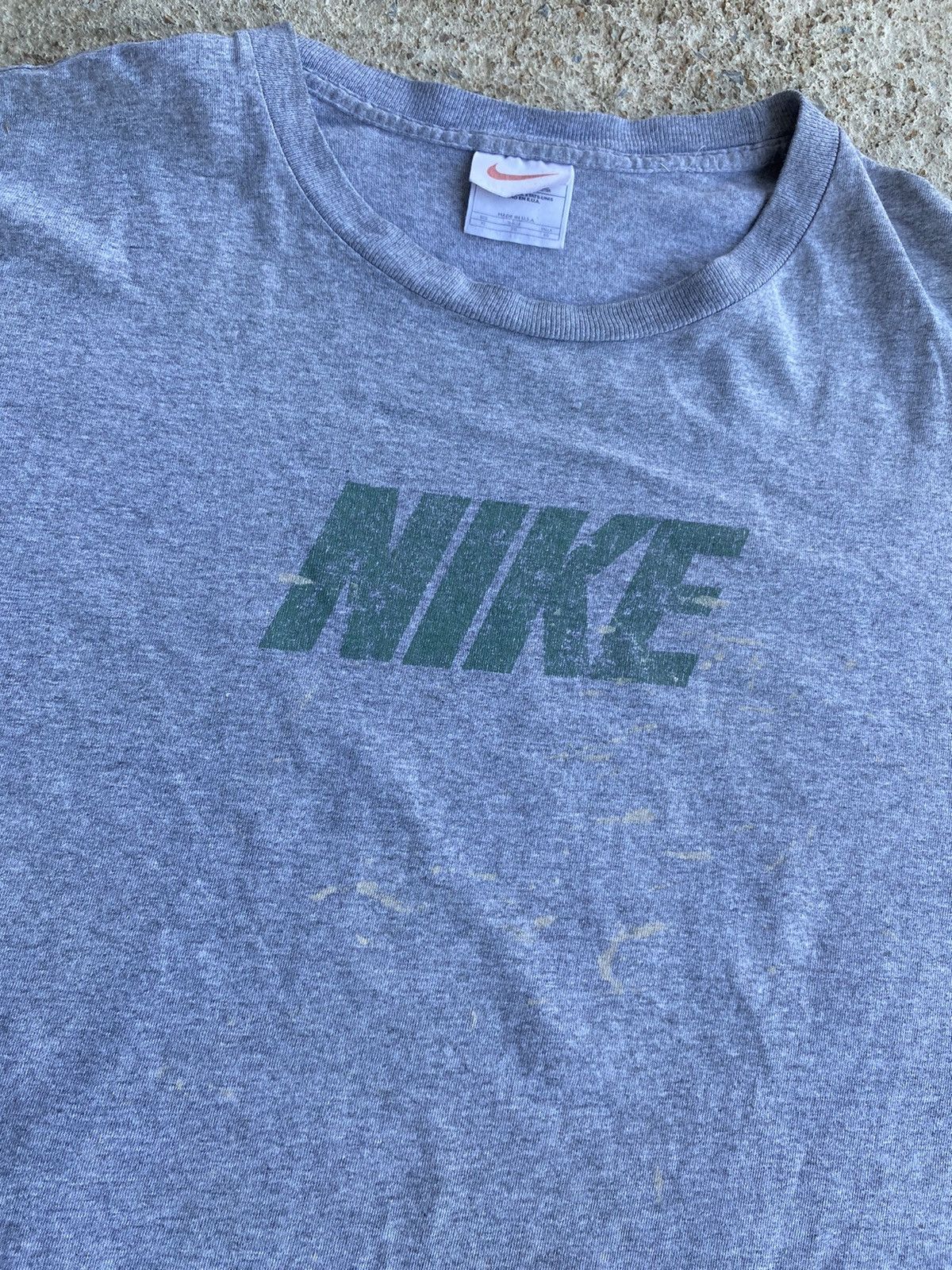 Nike × Vintage Vintage 90’s Crazy Nike Distressed Made In USA Shirt Size US XL / EU 56 / 4 - 4 Thumbnail