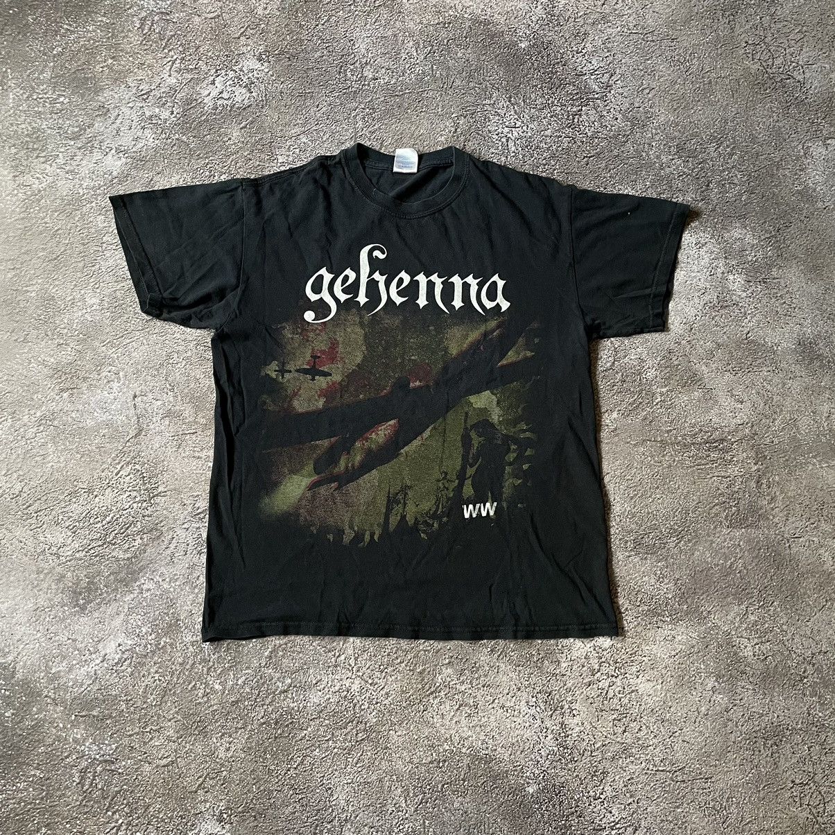 Vintage Vintage Y2K Gohenna Graphic Tee Faded Black Goth Workwear M Size US M / EU 48-50 / 2 - 2 Thumbnail