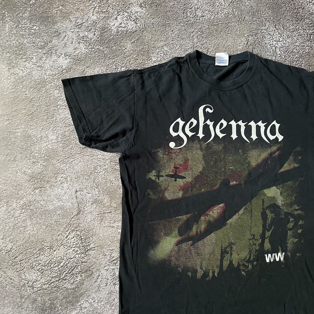 Vintage Vintage Y2K Gohenna Graphic Tee Faded Black Goth Workwear M Size US M / EU 48-50 / 2 - 4 Thumbnail