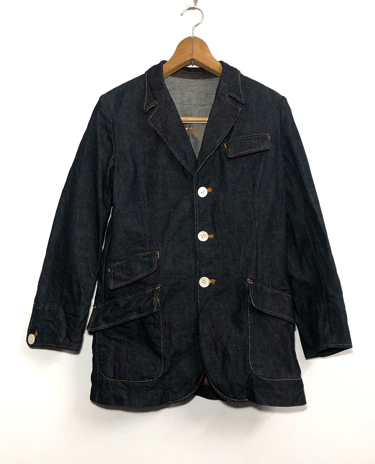 Japanese Brand Japanese Designer YOSHIHIRO NAGAO Denim Jacket Size US S / EU 44-46 / 1 - 1 Thumbnail