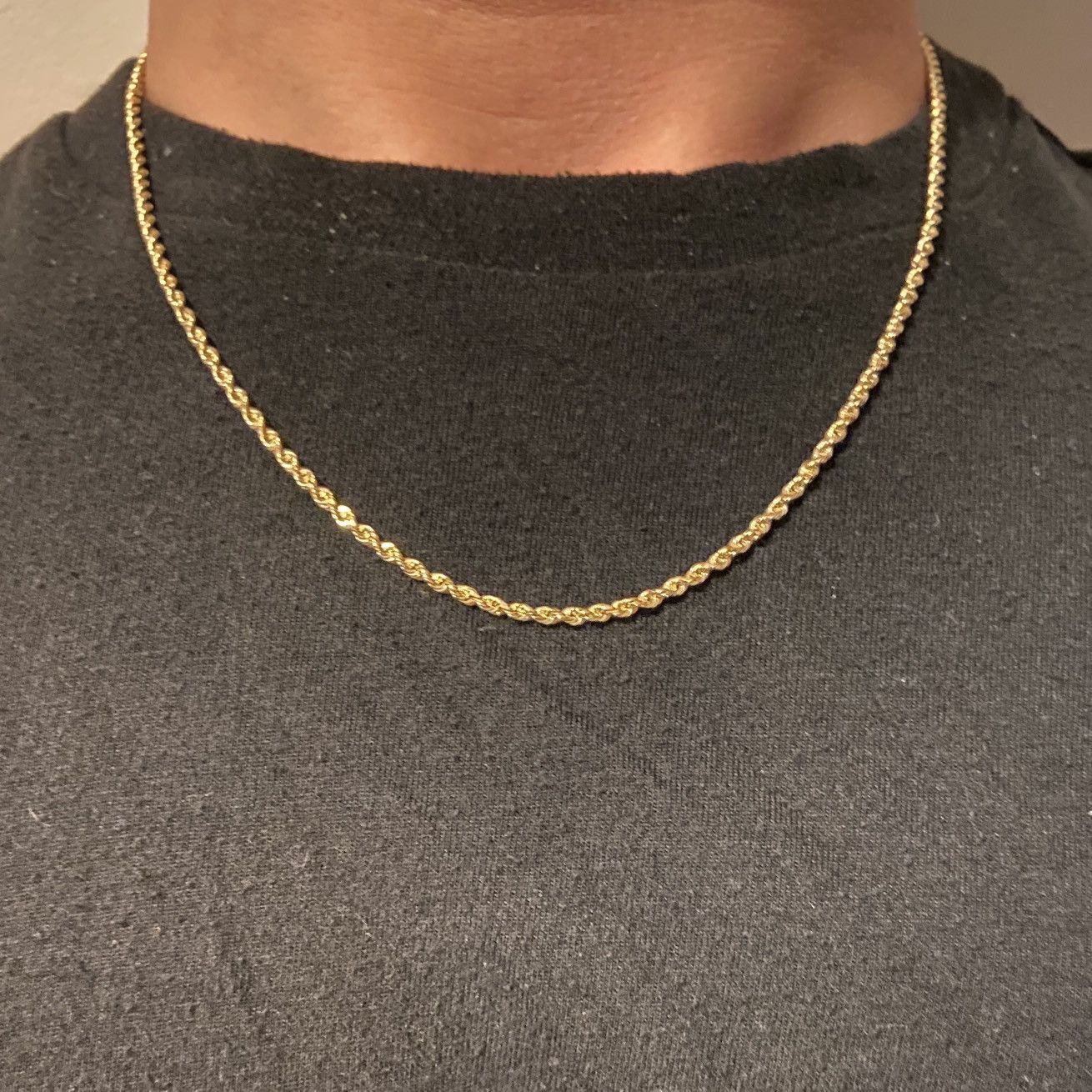 Other Gold Chain Real 10k Gold Diamond Cut Rope Chain 20in 3mm Size ONE SIZE - 1 Thumbnail