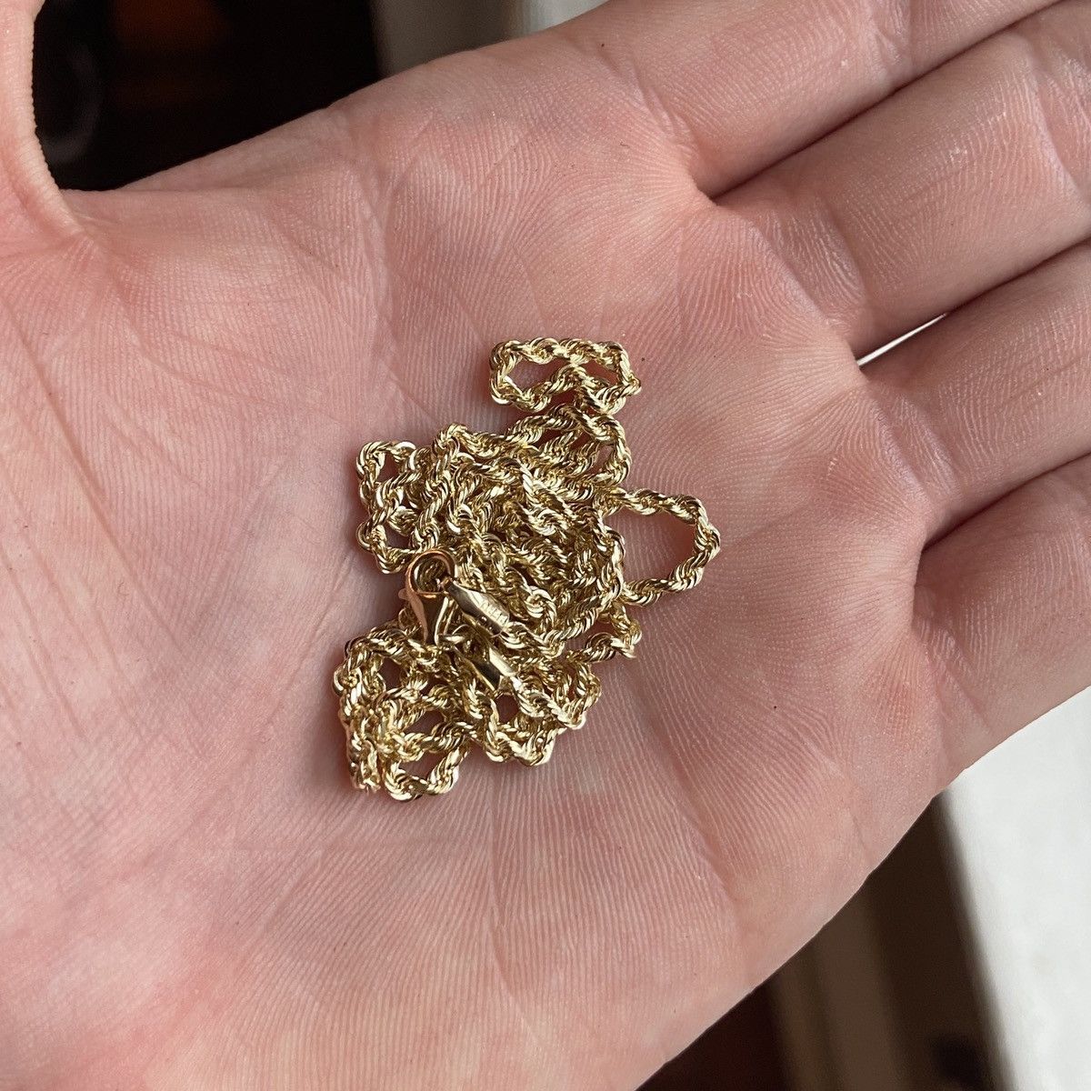 Other Gold Chain Real 10k Gold Diamond Cut Rope Chain 20in 3mm Size ONE SIZE - 4 Thumbnail